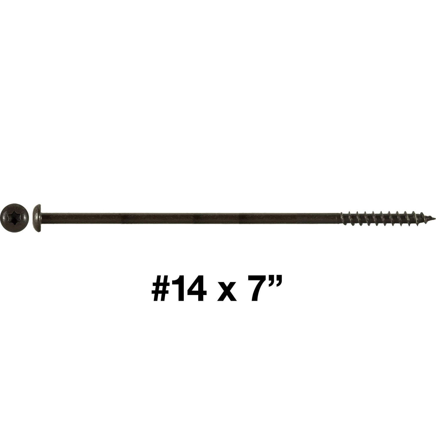 #14 x 7" Ceramic Coated Torx/Star Drive Gutter Screws -  For Fastening Gutters to Wood - Torx/Star T-30 Drive Head - Image 60