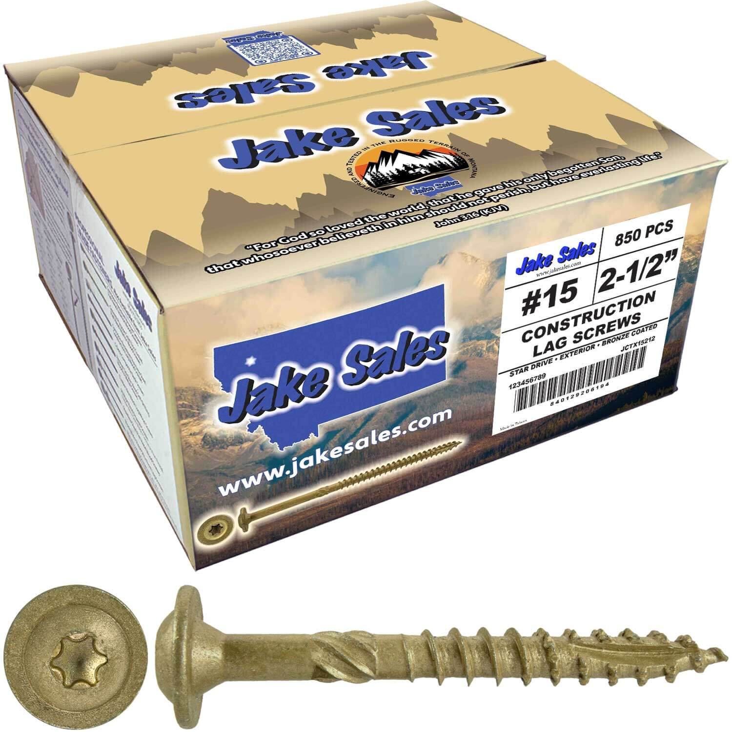 #15 Construction Lag Screw Exterior Coated Torx/Star Drive Heavy Duty Structural Lag Screw - Modified Truss Washer Head - Image 19