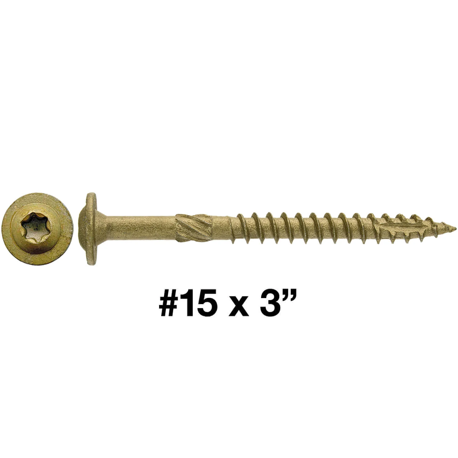 #15 Construction Lag Screw Exterior Coated Torx/Star Drive Heavy Duty Structural Lag Screw - Modified Truss Washer Head - Image 31