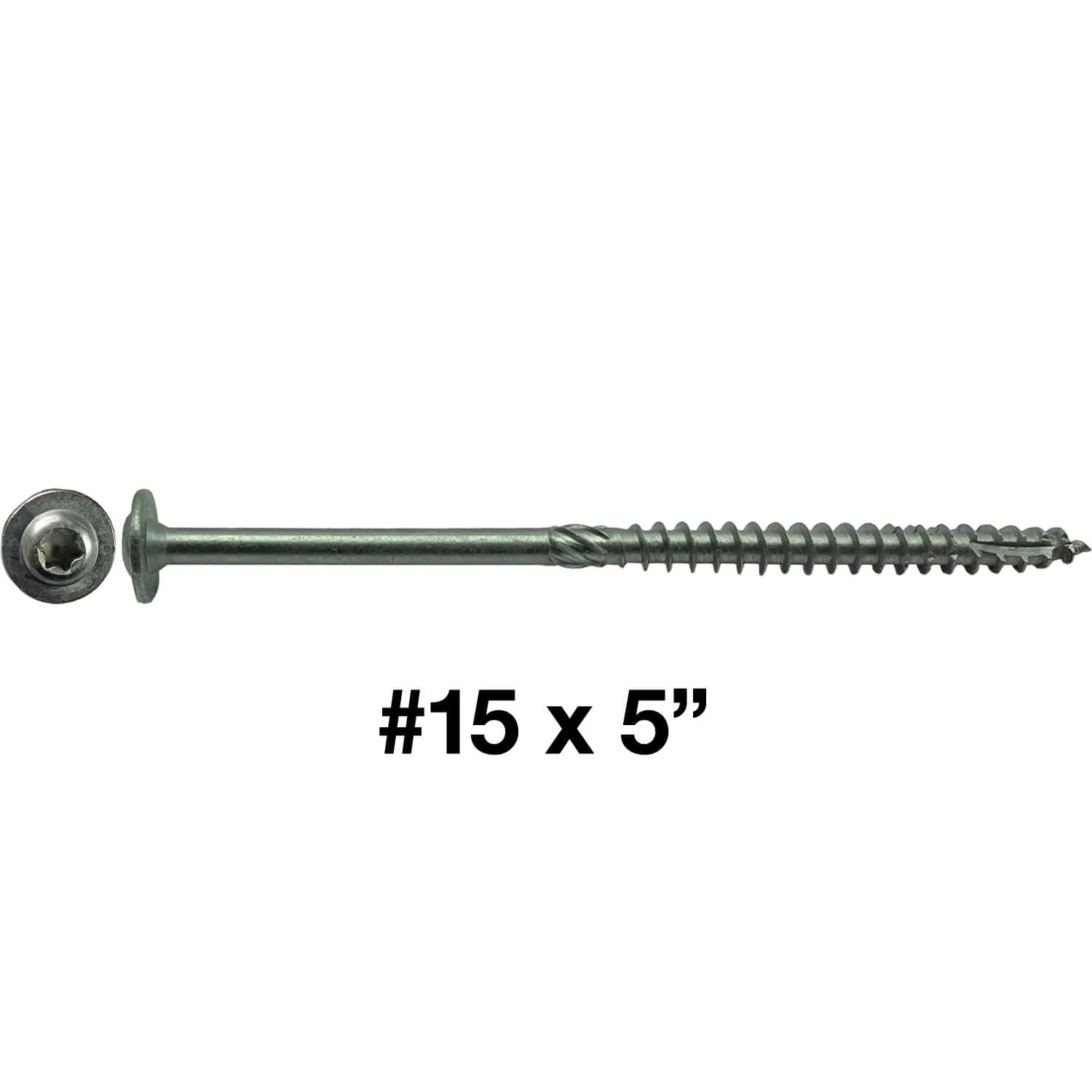 #15 Stainless Steel Construction Lag Screw  T-30 Torx/Star Drive Heavy Duty Lag Screw - Modified Truss Washer Head - Image 20