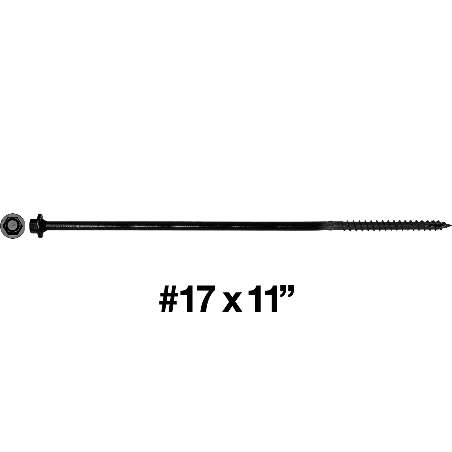 #17 Heavy-Duty Black Timber, Log & Structural Wood Screws - Exterior Coated - Use for Fastening Ledger Boards, Large Timbers, Logs and more. - Image 13