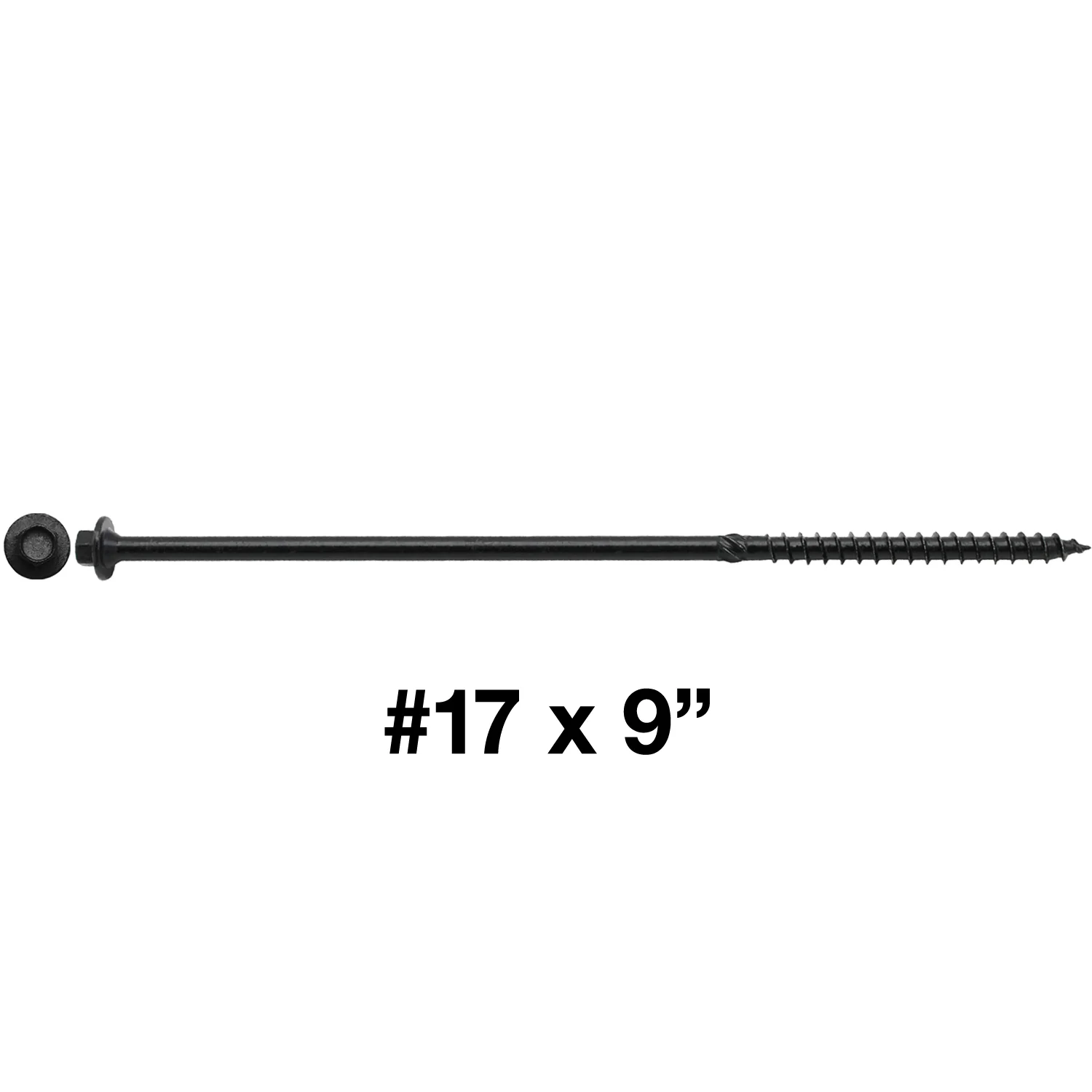 #17 Heavy-Duty Black Timber, Log & Structural Wood Screws - Exterior Coated - Use for Fastening Ledger Boards, Large Timbers, Logs and more. - Image 56