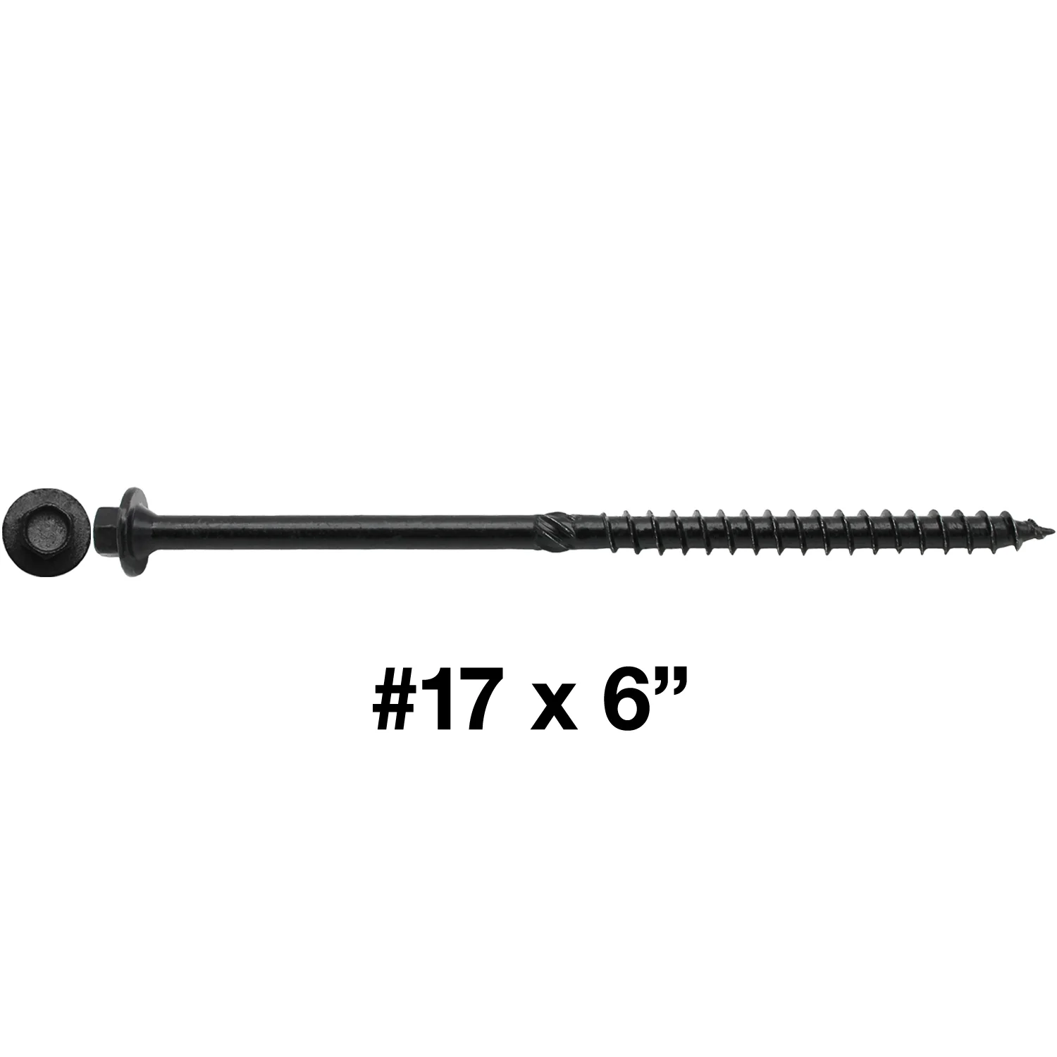 #17 Heavy-Duty Black Timber, Log & Structural Wood Screws - Exterior Coated - Use for Fastening Ledger Boards, Large Timbers, Logs and more. - Image 69