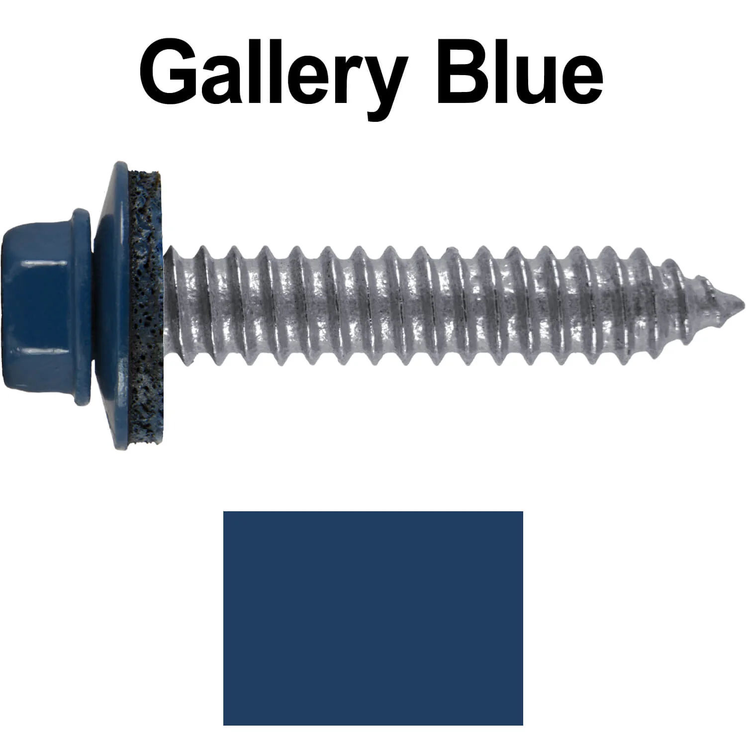 17 x 1-1/2 Metal Roofing Screws - Metal Panel to Metal Purlins and Recovery Screws - Hex Washer Head - EPDM washer. - Image 22