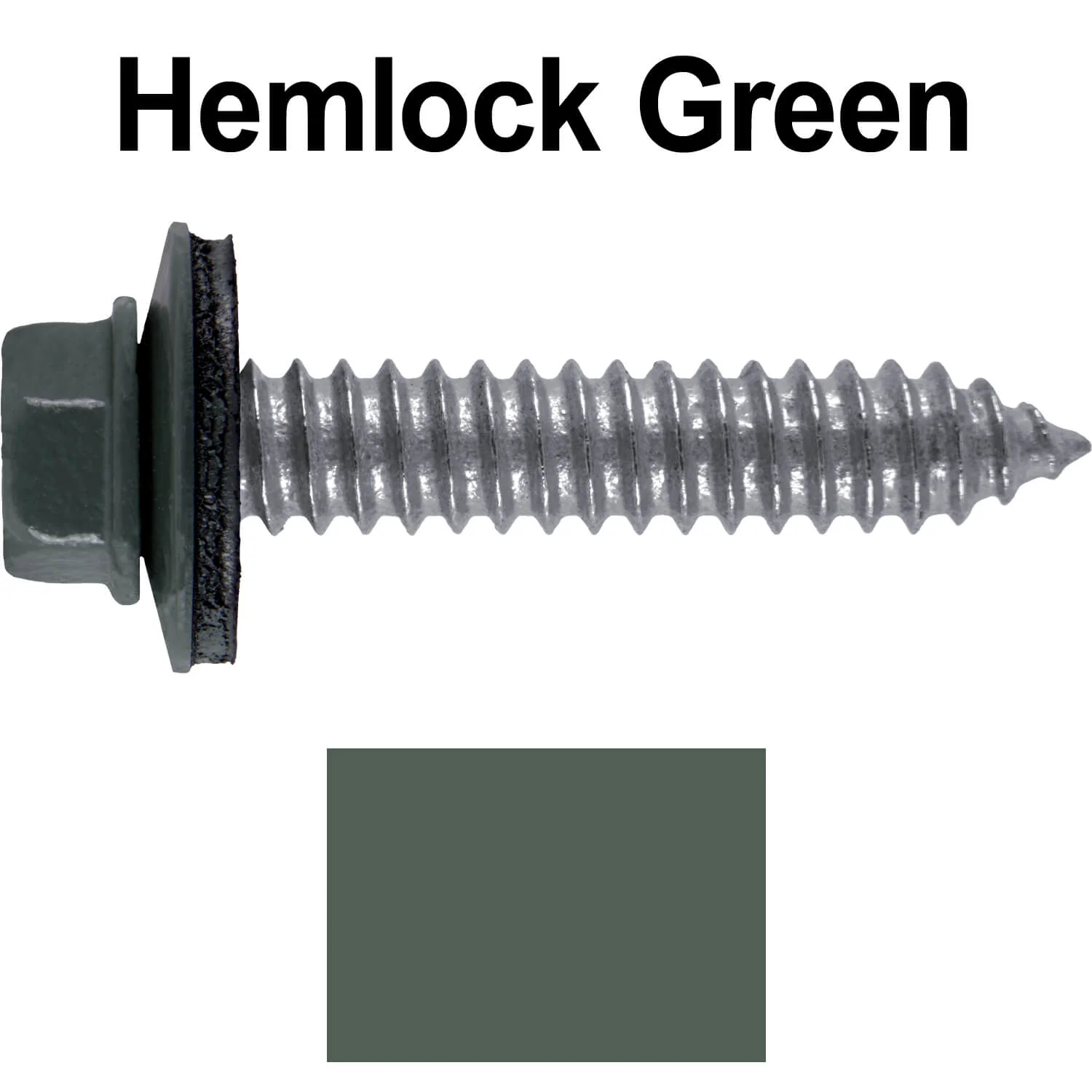 17 x 1-1/2 Metal Roofing Screws - Metal Panel to Metal Purlins and Recovery Screws - Hex Washer Head - EPDM washer. - Image 24