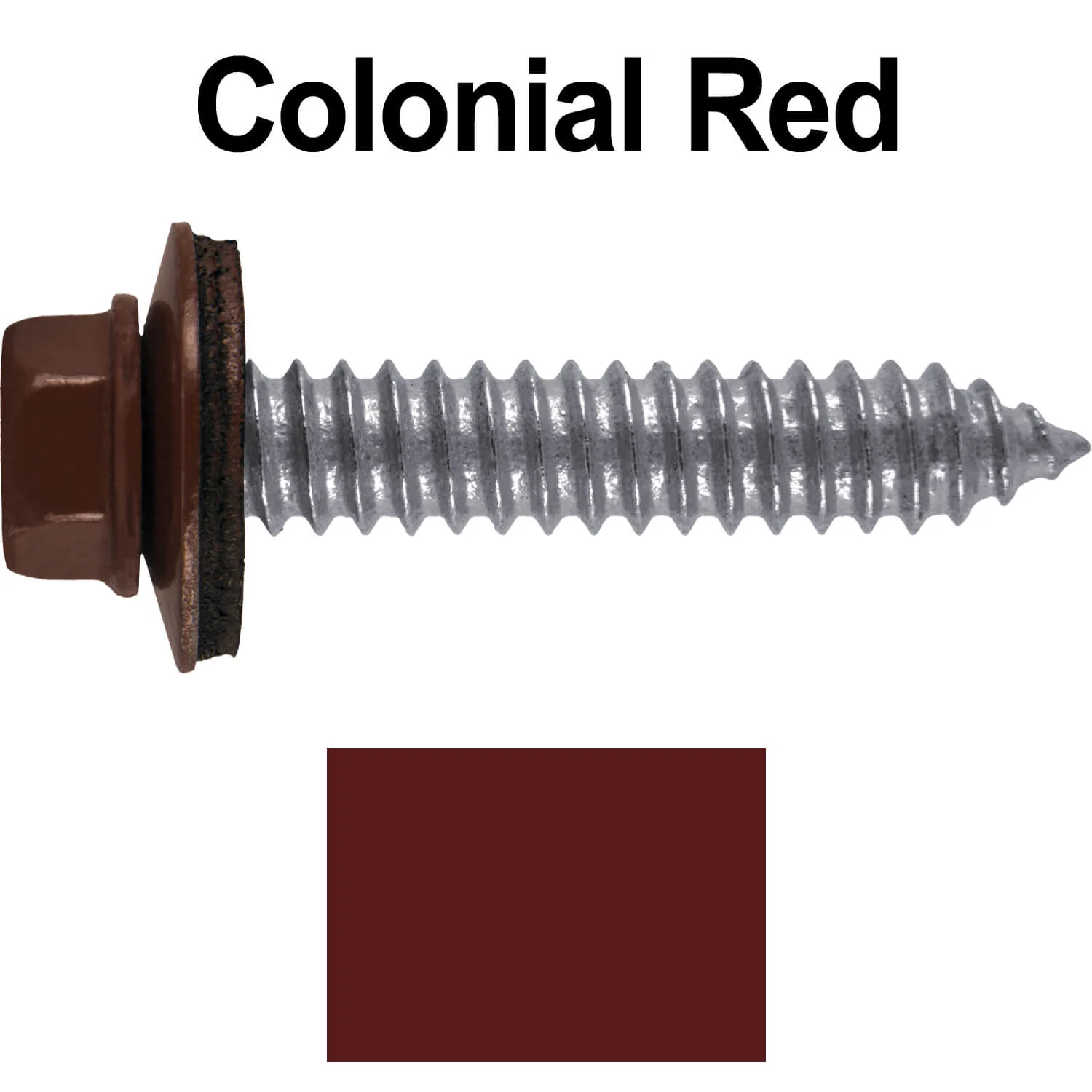 17 x 1-1/2 Metal Roofing Screws - Metal Panel to Metal Purlins and Recovery Screws - Hex Washer Head - EPDM washer. - Image 64