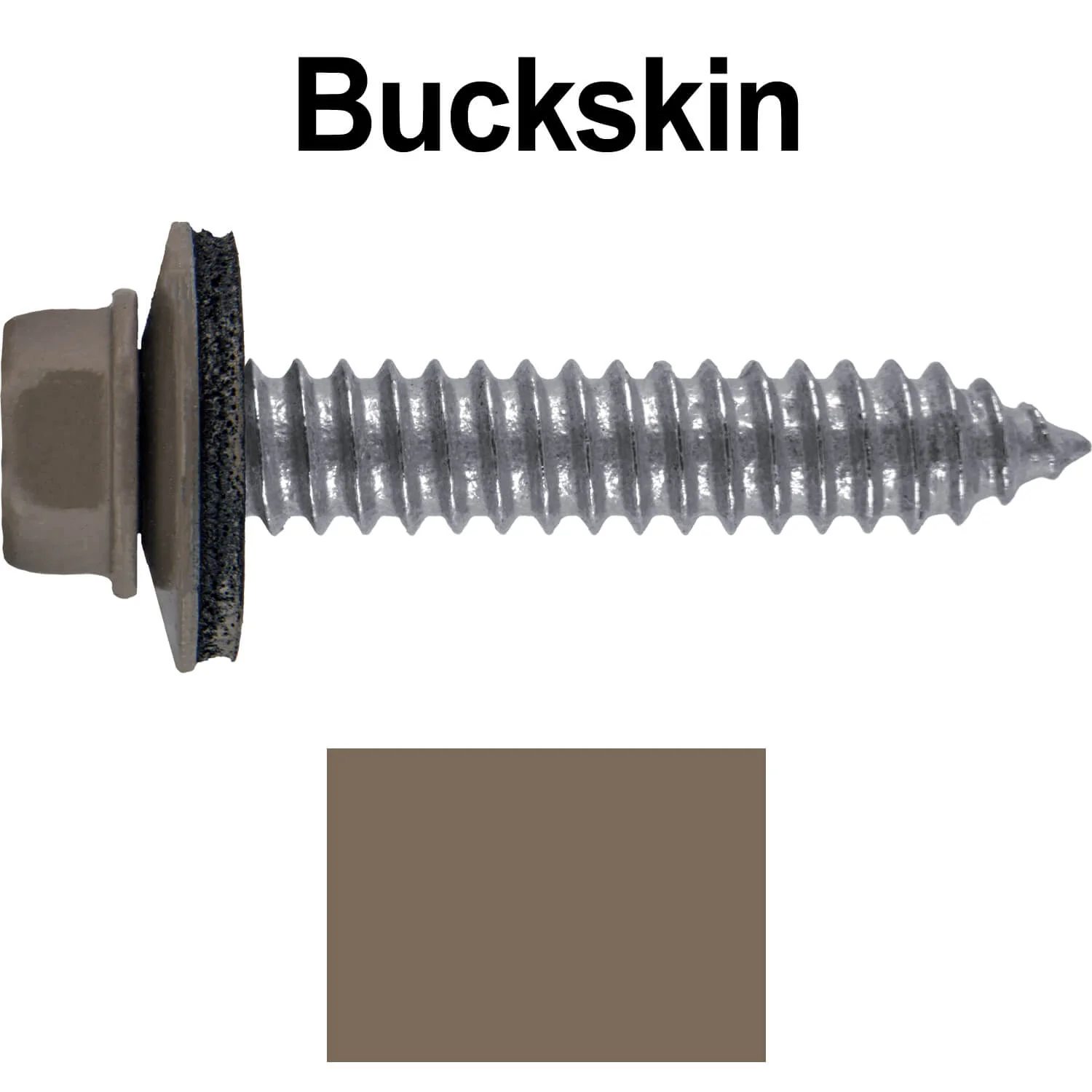 17 x 1-1/2 Metal Roofing Screws - Metal Panel to Metal Purlins and Recovery Screws - Hex Washer Head - EPDM washer. - Image 9