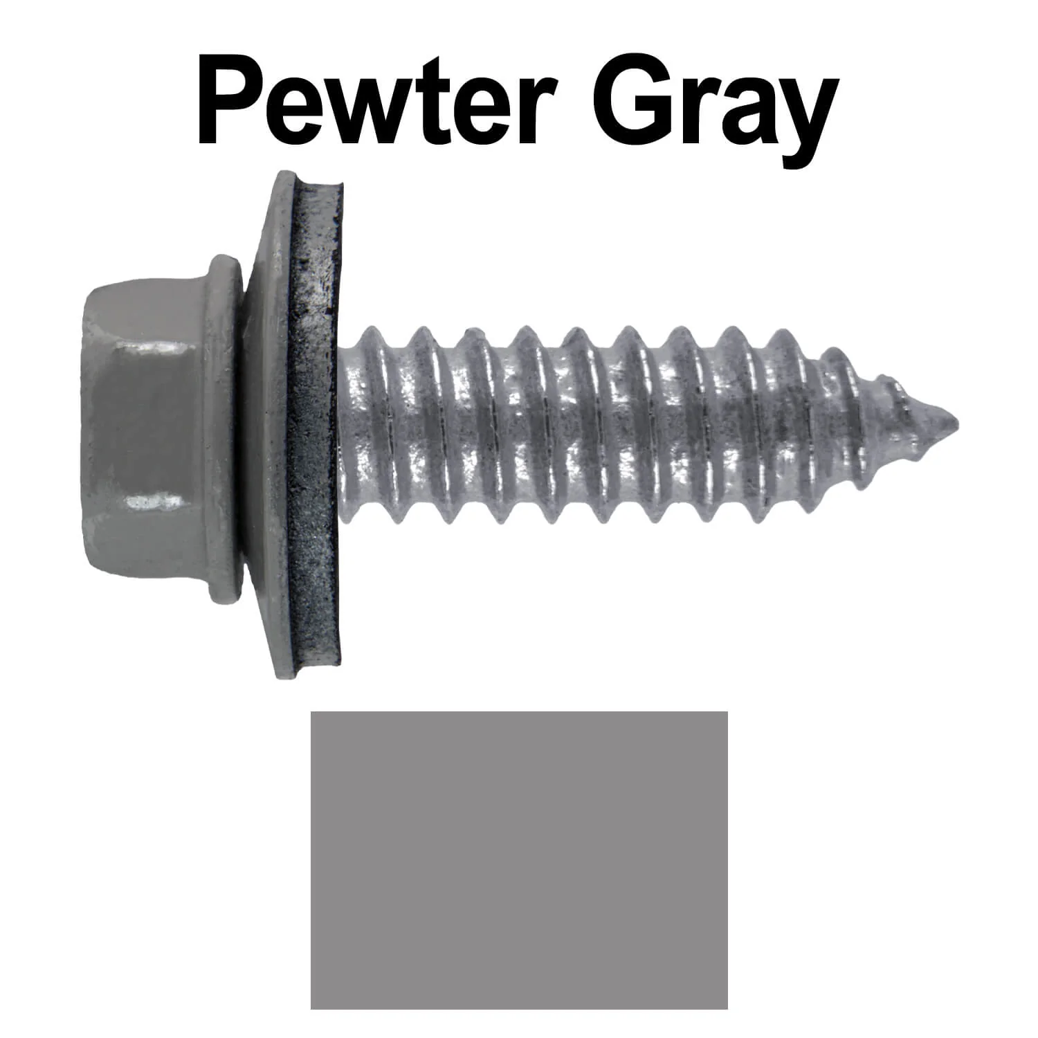 17 x 1"  Metal Roofing Screws - Metal Panel to Metal Purlins and Recovery Screws - Hex Washer Head - EPDM washer. - Image 111