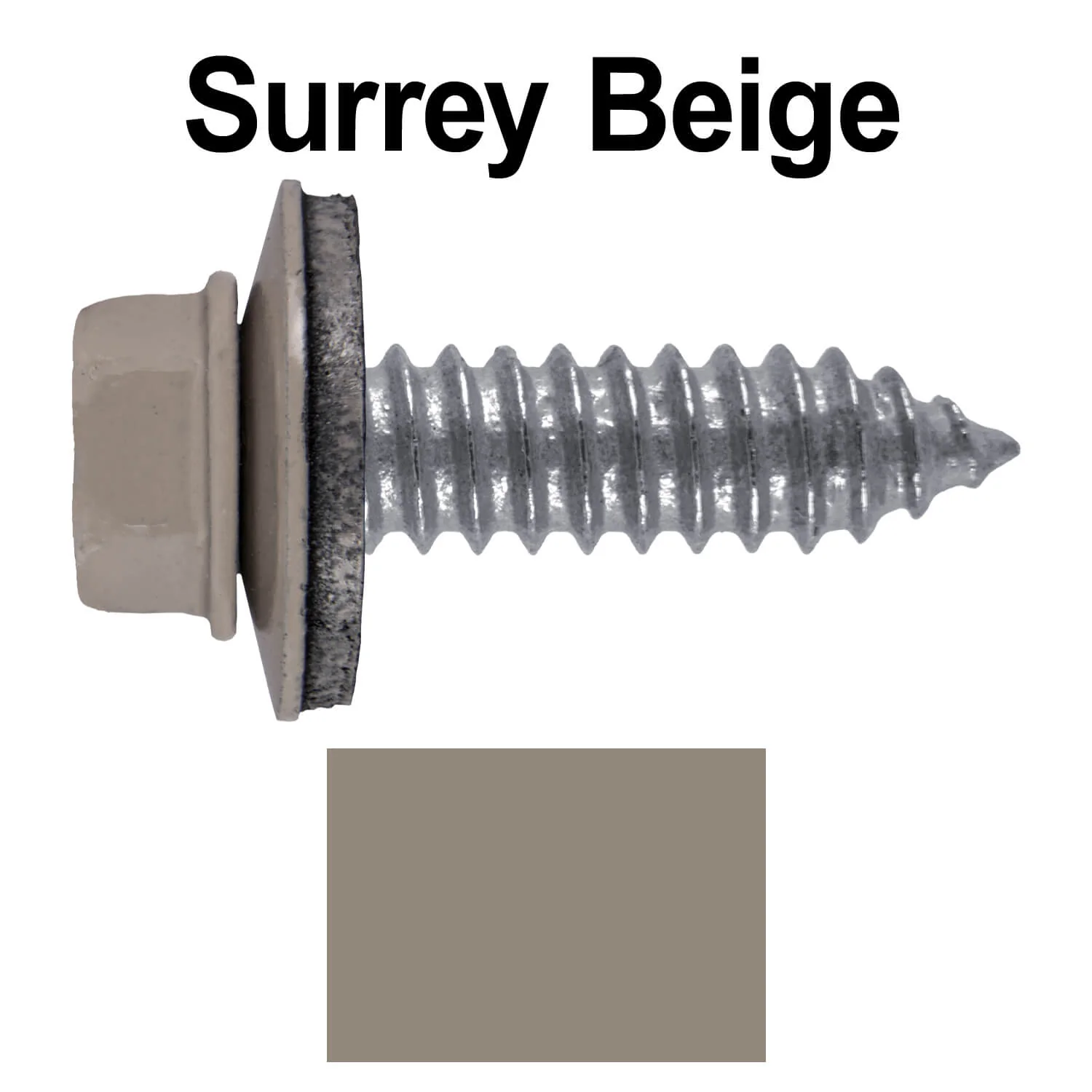 17 x 1"  Metal Roofing Screws - Metal Panel to Metal Purlins and Recovery Screws - Hex Washer Head - EPDM washer. - Image 119