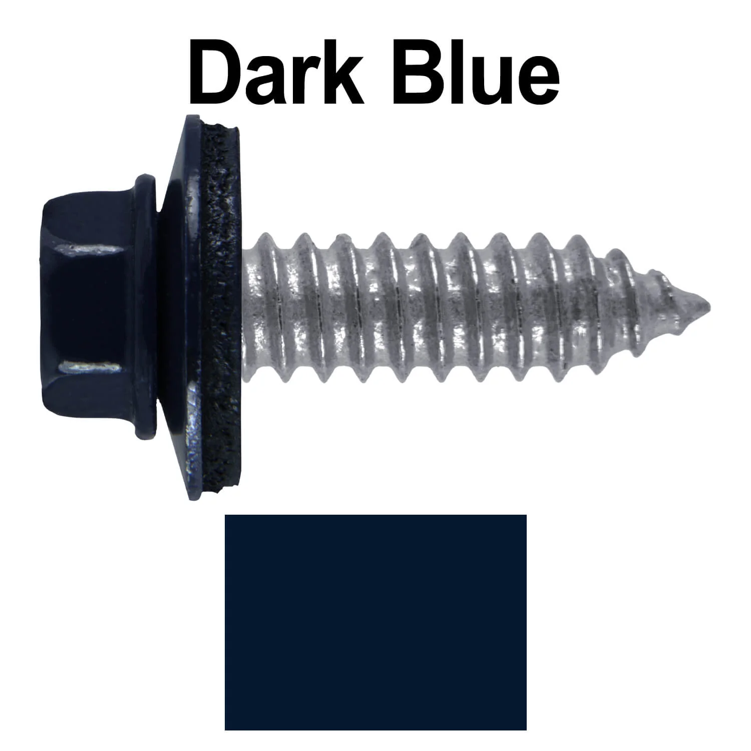 17 x 1"  Metal Roofing Screws - Metal Panel to Metal Purlins and Recovery Screws - Hex Washer Head - EPDM washer. - Image 17