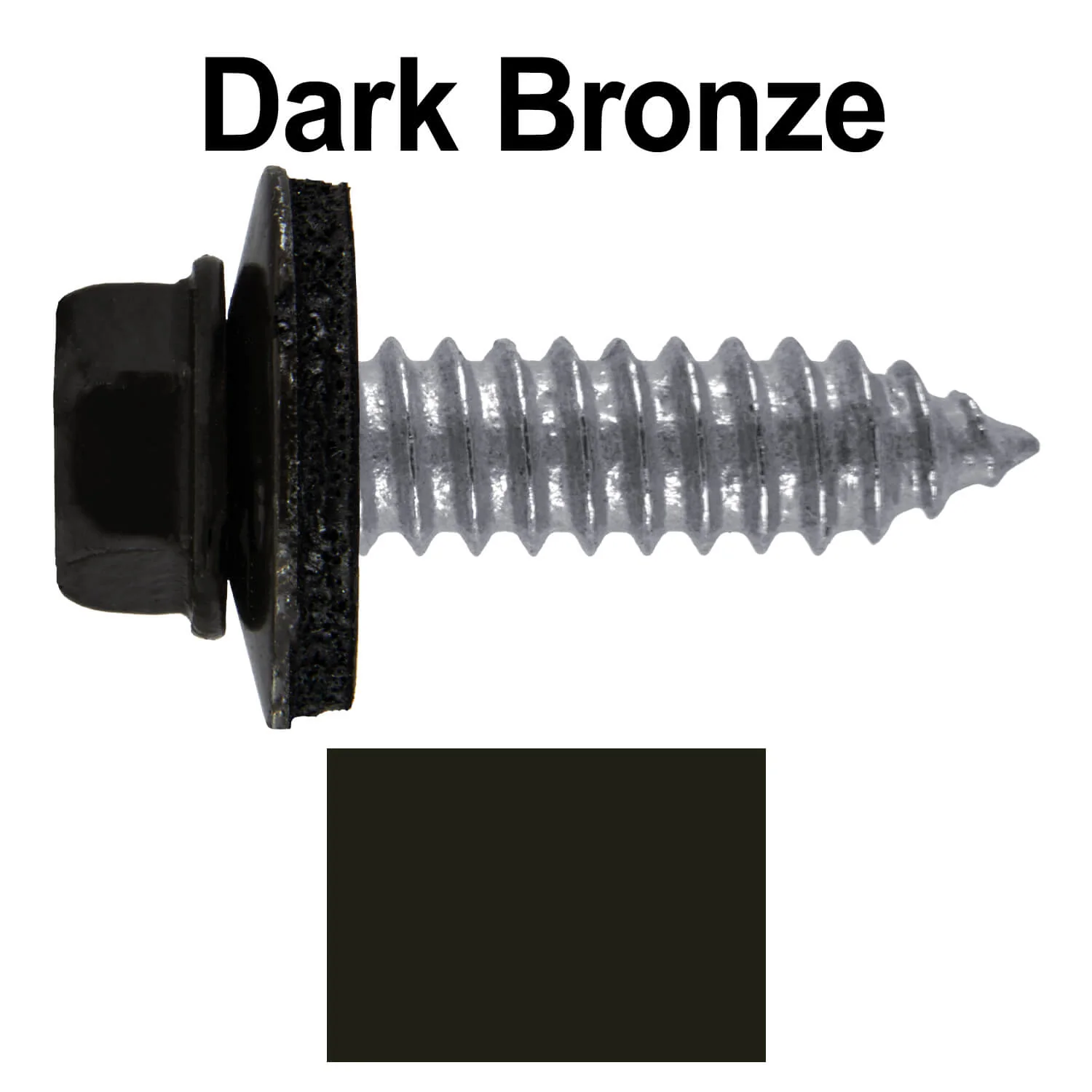17 x 1"  Metal Roofing Screws - Metal Panel to Metal Purlins and Recovery Screws - Hex Washer Head - EPDM washer. - Image 18