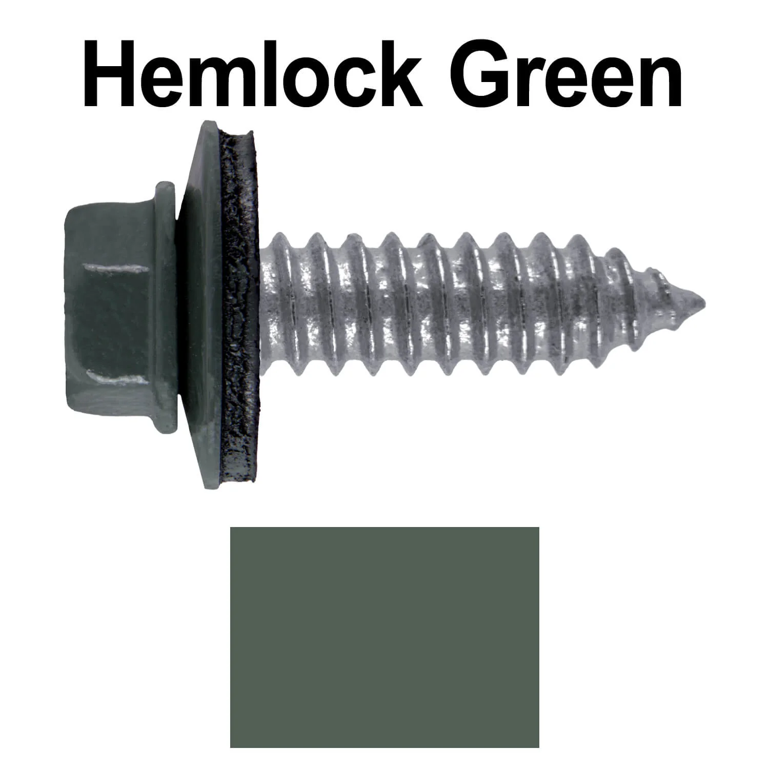 17 x 1"  Metal Roofing Screws - Metal Panel to Metal Purlins and Recovery Screws - Hex Washer Head - EPDM washer. - Image 25