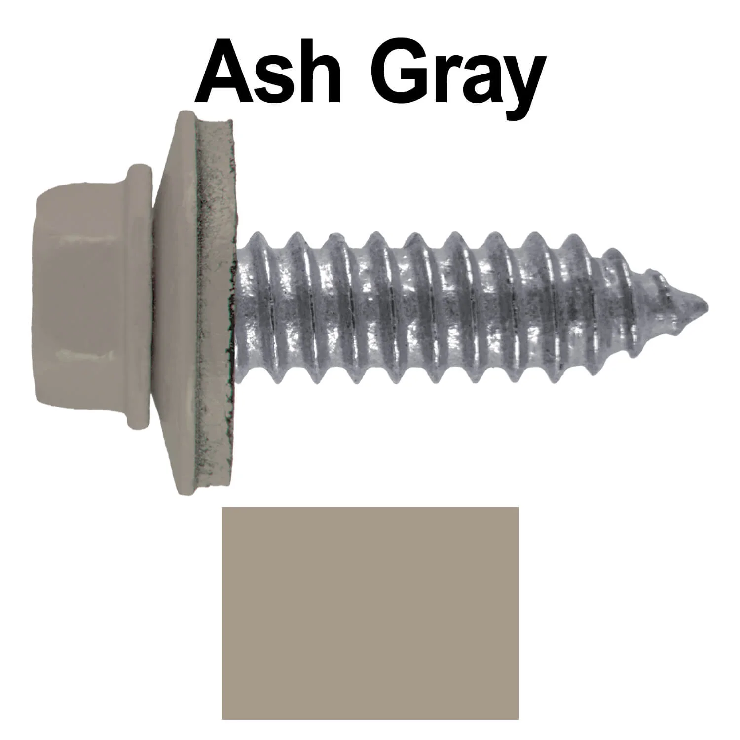 17 x 1"  Metal Roofing Screws - Metal Panel to Metal Purlins and Recovery Screws - Hex Washer Head - EPDM washer. - Image 47