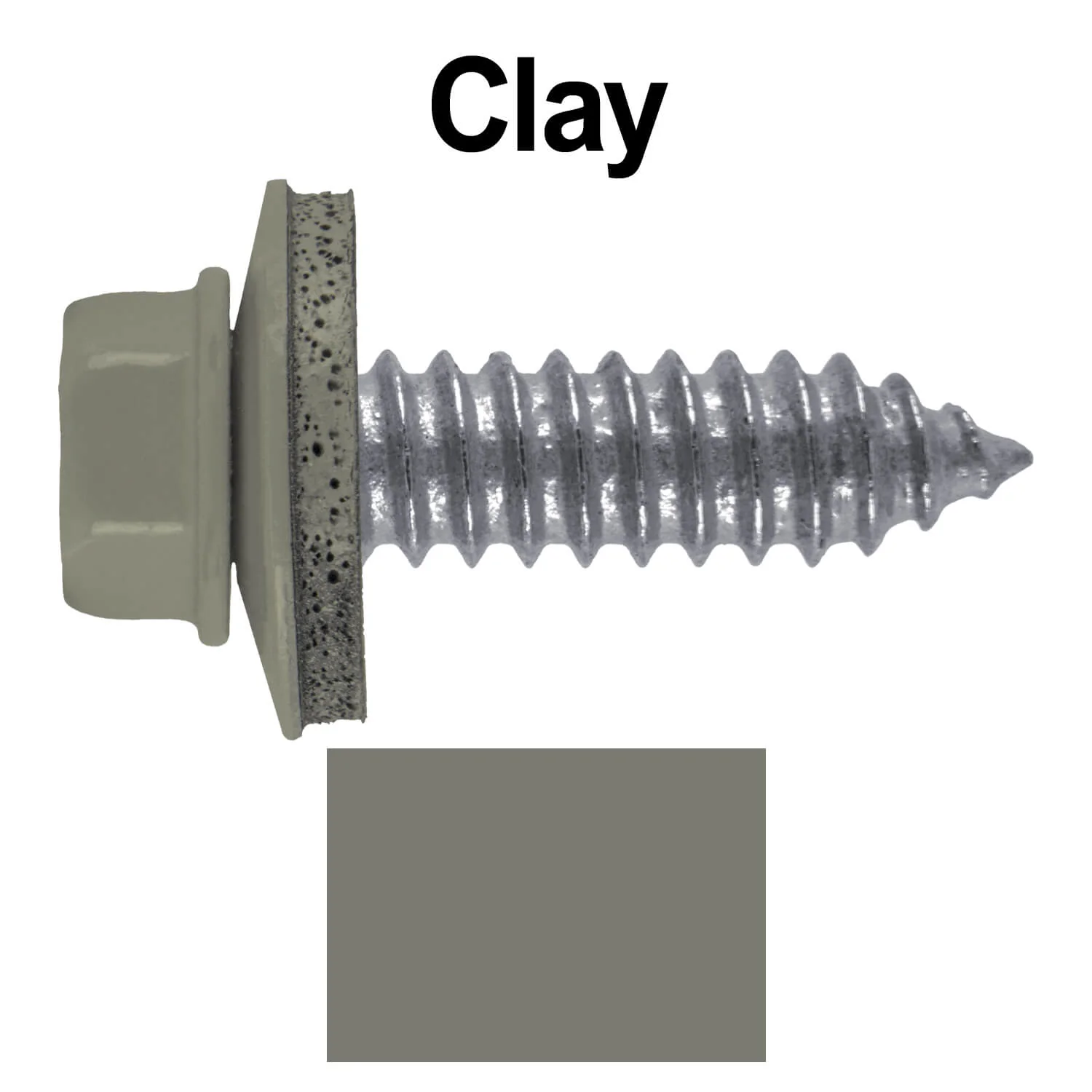 17 x 1"  Metal Roofing Screws - Metal Panel to Metal Purlins and Recovery Screws - Hex Washer Head - EPDM washer. - Image 62