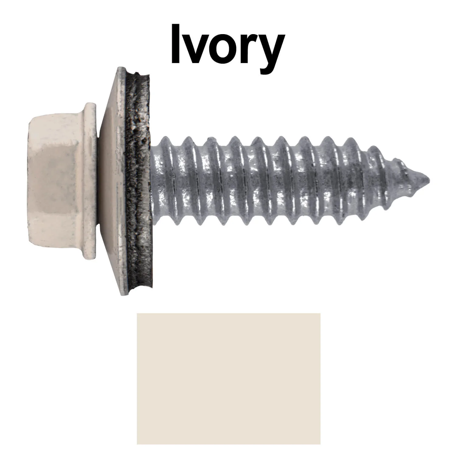17 x 1"  Metal Roofing Screws - Metal Panel to Metal Purlins and Recovery Screws - Hex Washer Head - EPDM washer. - Image 90