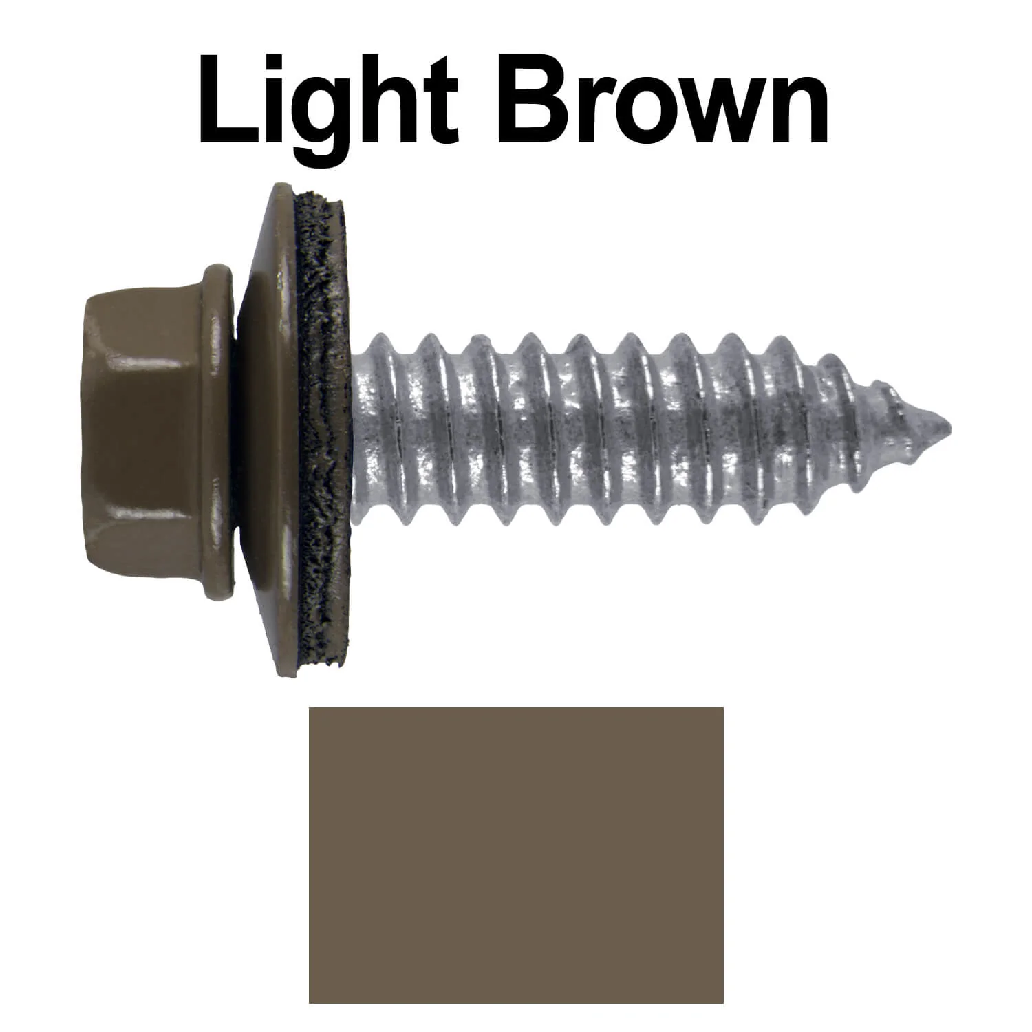 17 x 1"  Metal Roofing Screws - Metal Panel to Metal Purlins and Recovery Screws - Hex Washer Head - EPDM washer. - Image 94