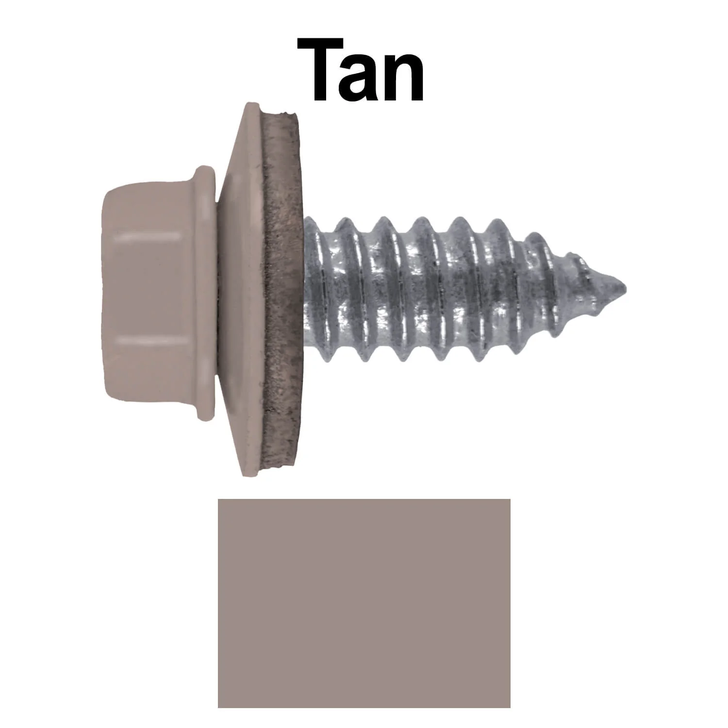 17 x 3/4" Metal Roofing Screws - Metal Panel to Metal Purlins and Recovery Screws - Hex Washer Head - EPDM washer. - Image 41