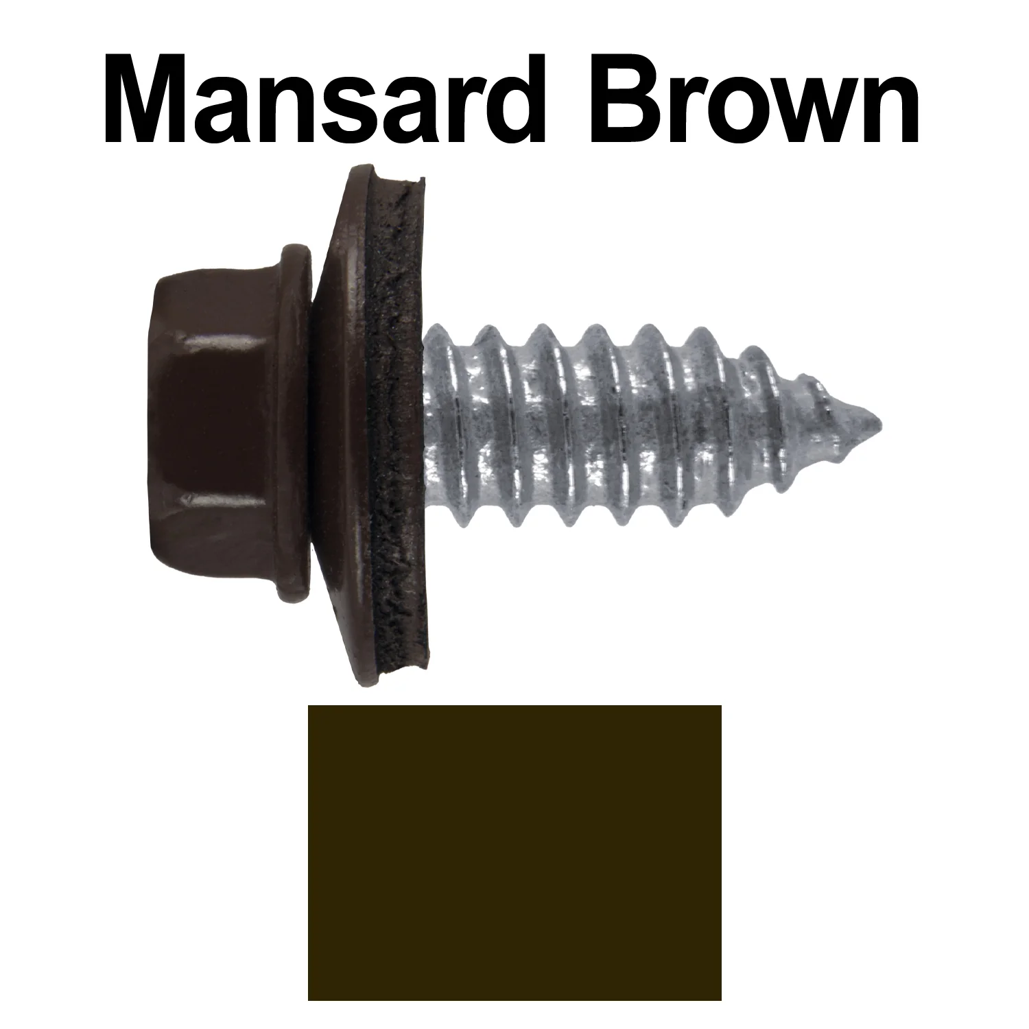 17 x 3/4" Metal Roofing Screws - Metal Panel to Metal Purlins and Recovery Screws - Hex Washer Head - EPDM washer. - Image 99