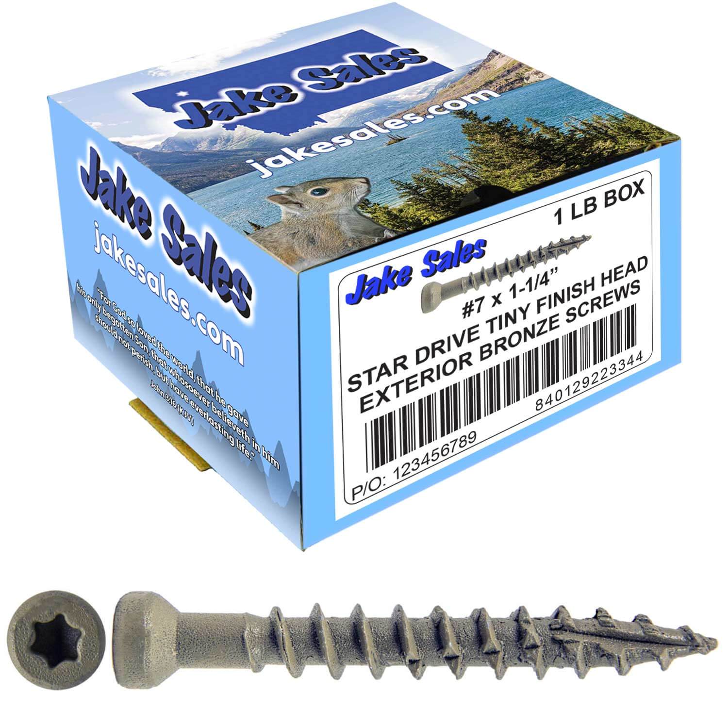 Bronze Coated Multipurpose Wood Screw - Torx/Star Drive - Tiny Finish Head - Exterior Coated - ACQ Compatible - 1-1/4" to 3" - Image 104
