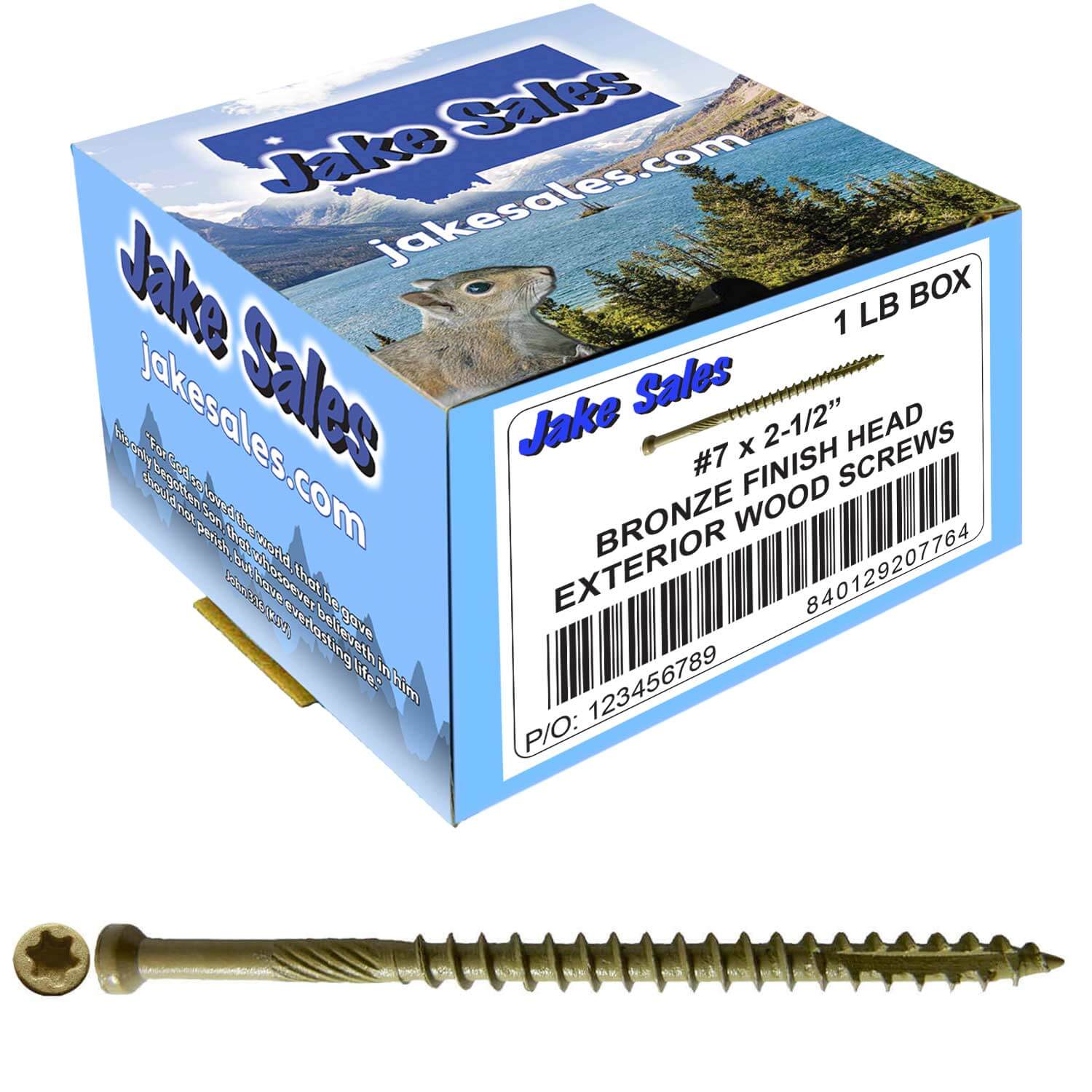 Bronze Coated Multipurpose Wood Screw - Torx/Star Drive - Tiny Finish Head - Exterior Coated - ACQ Compatible - 1-1/4" to 3" - Image 108