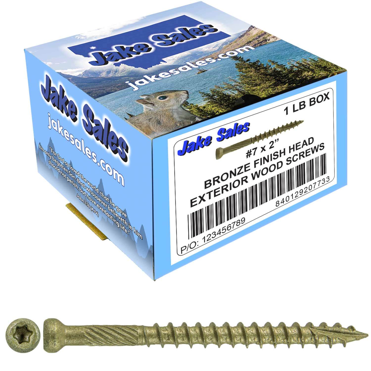 Bronze Coated Multipurpose Wood Screw - Torx/Star Drive - Tiny Finish Head - Exterior Coated - ACQ Compatible - 1-1/4" to 3" - Image 110