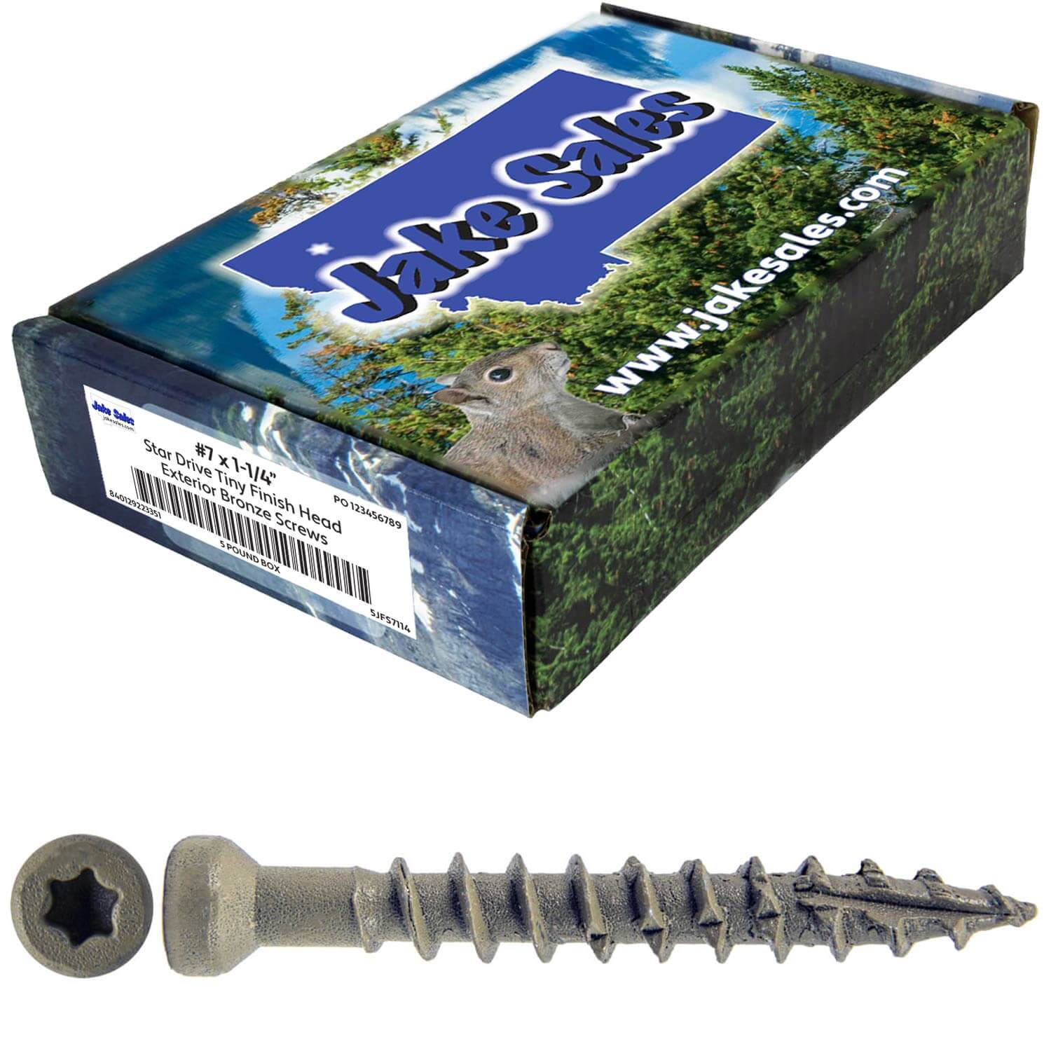 Bronze Coated Multipurpose Wood Screw - Torx/Star Drive - Tiny Finish Head - Exterior Coated - ACQ Compatible - 1-1/4" to 3" - Image 16