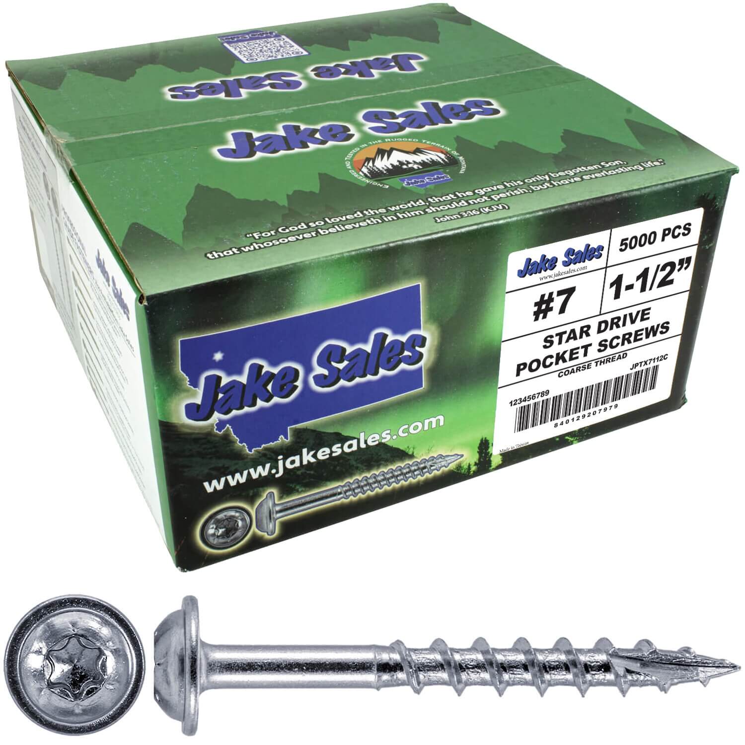 #7 Coarse Thread Pocket Hole Torx/Star Head Screws - Torx/Star Drive Pocket Hole Screws for Cabinetry & Furniture. - T-20 Torx Screw Head - Image 11