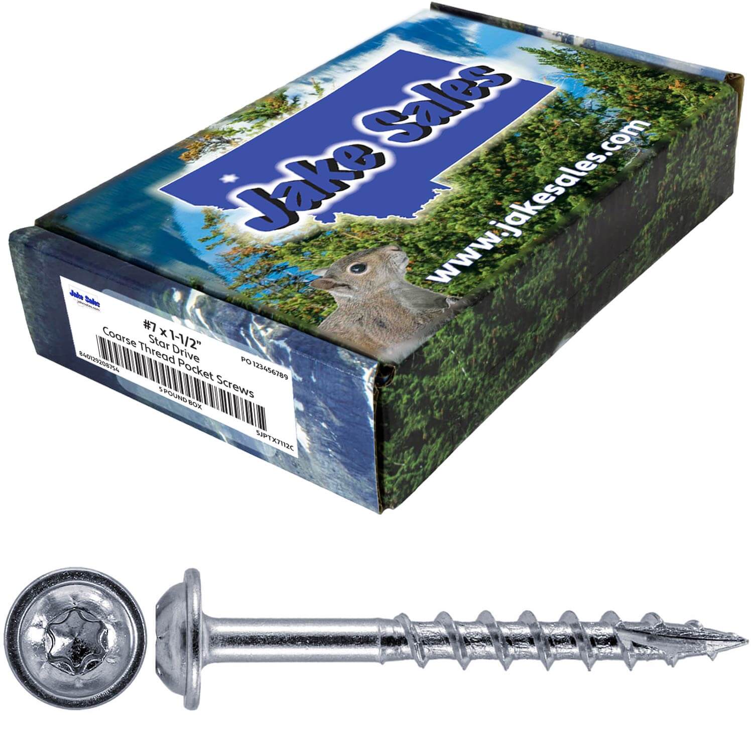 #7 Coarse Thread Pocket Hole Torx/Star Head Screws - Torx/Star Drive Pocket Hole Screws for Cabinetry & Furniture. - T-20 Torx Screw Head - Image 38