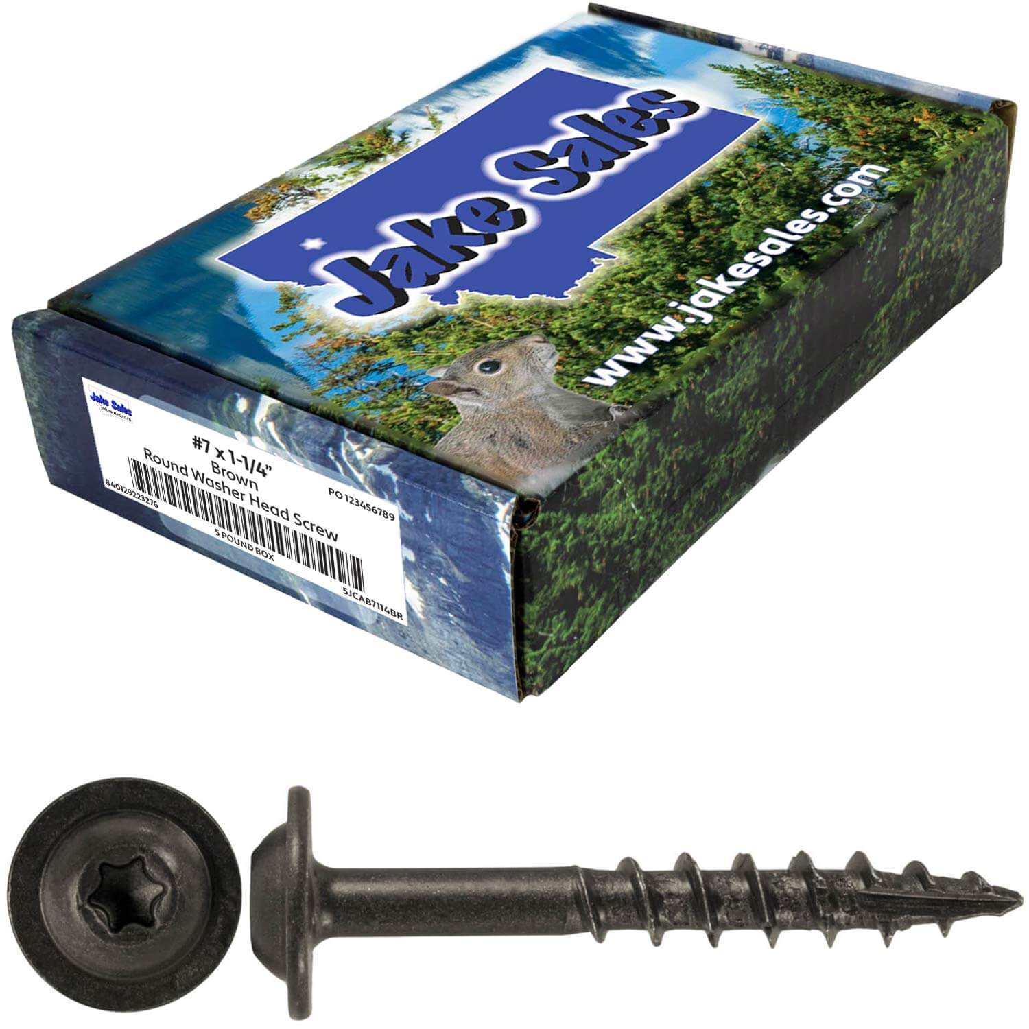 #7 Interior / Exterior Coated Round Head - Wood Screw with Torx/Star Drive Head. - Image 5