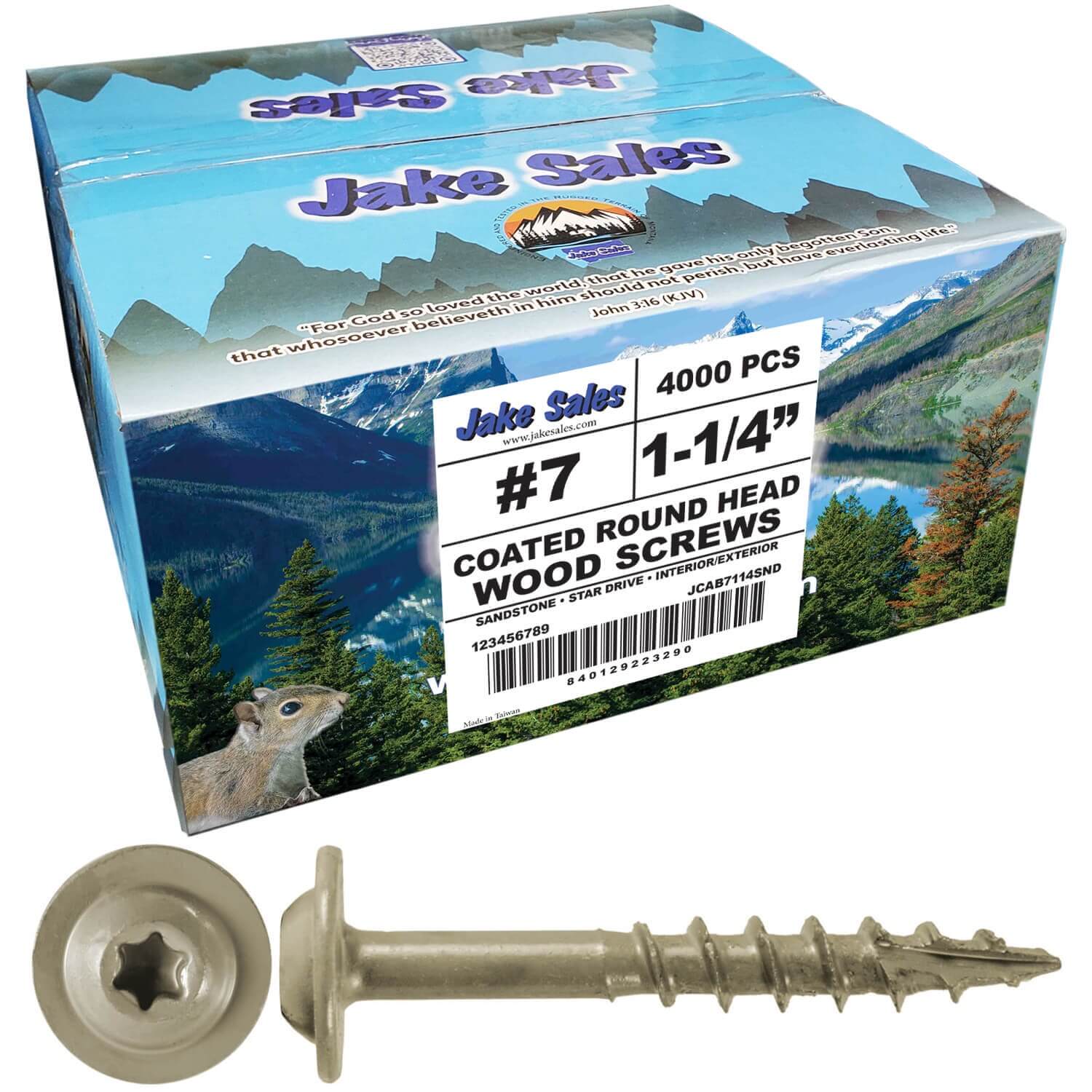#7 Interior / Exterior Coated Round Head - Wood Screw with Torx/Star Drive Head. - Image 6