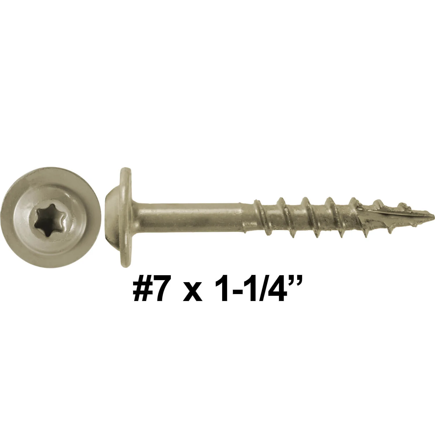 #7 Interior / Exterior Coated Round Head - Wood Screw with Torx/Star Drive Head. - Image 7