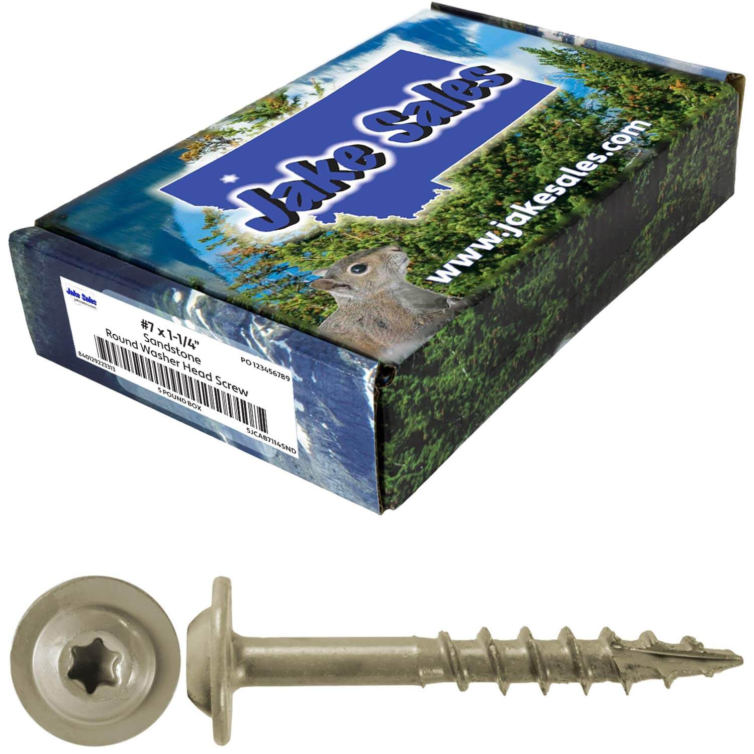 #7 Interior / Exterior Coated Round Head - Wood Screw with Torx/Star Drive Head. - Image 8