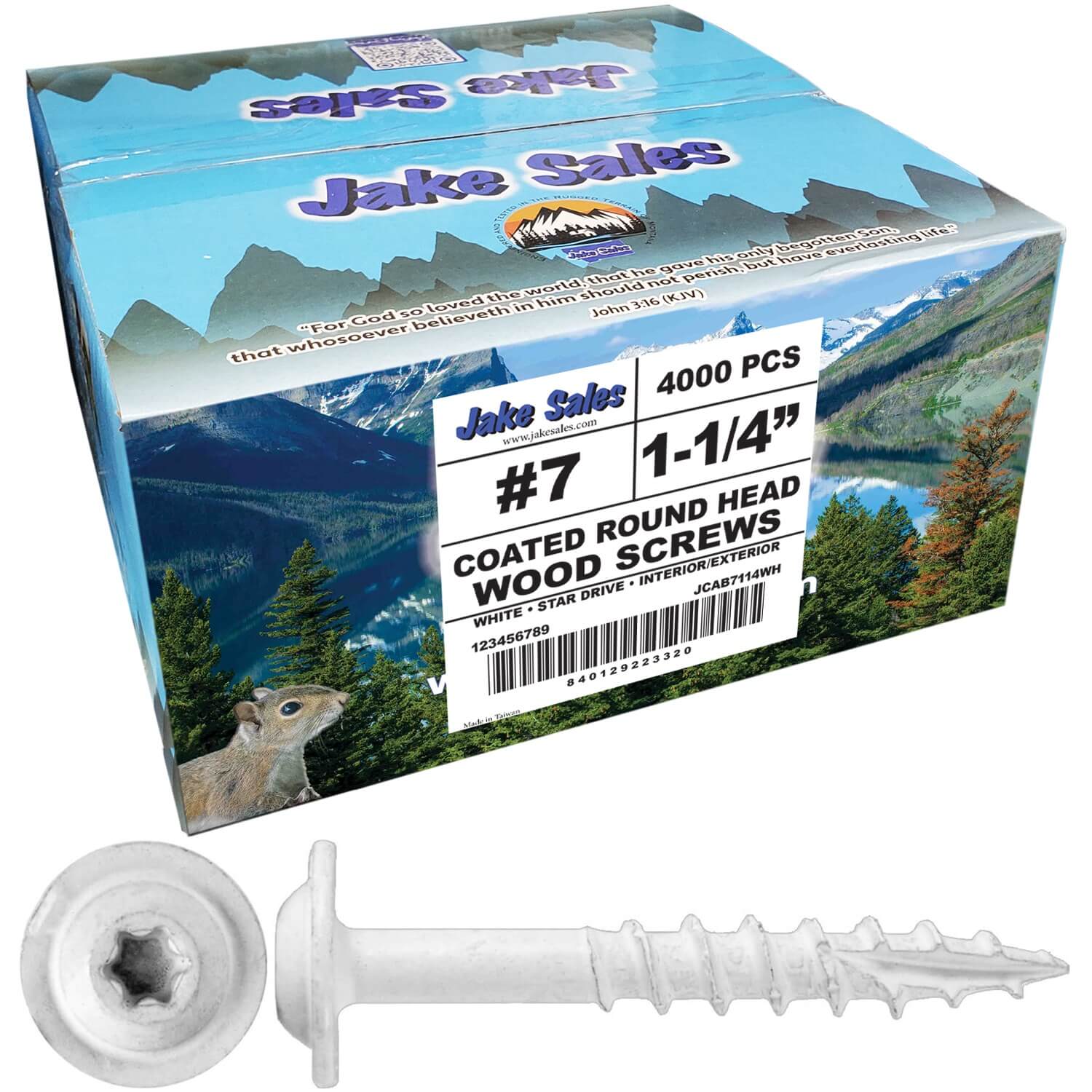 #7 Interior / Exterior Coated Round Head - Wood Screw with Torx/Star Drive Head. - Image 9