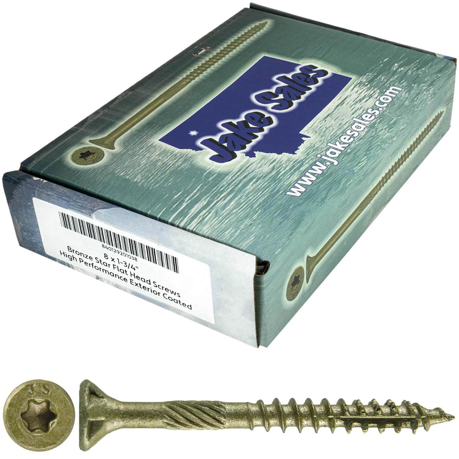 #8 x 3/4" - 2" Bronze Exterior Coated Wood Screw Torx/Star Drive Head - Multipurpose Exterior Coated Torx/Star Drive Wood Screws - Image 146