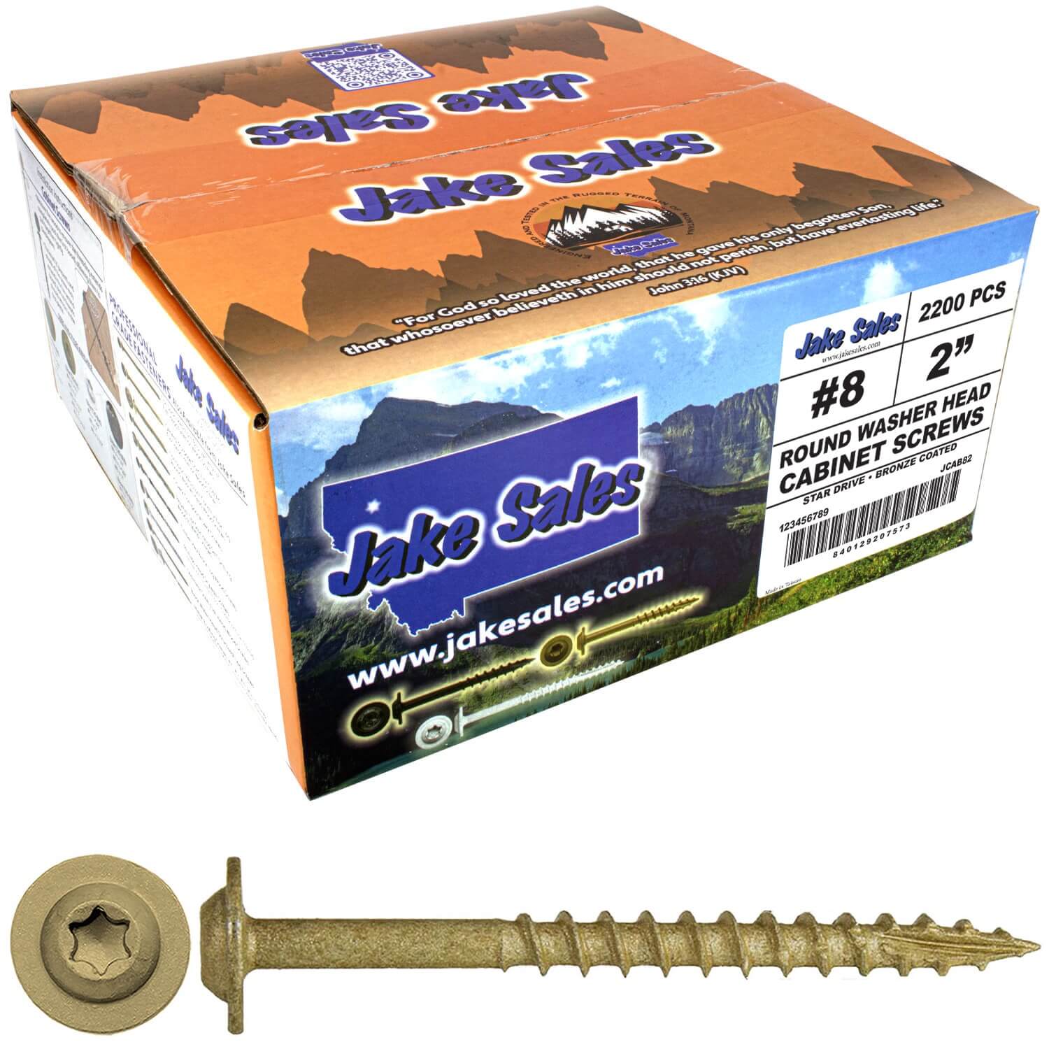 #8 Bronze Star Exterior Coated Modified Truss Head Cabinet Wood Screw Torx/Star Drive Head - Multipurpose Exterior Coated Torx/Star Drive Wood Screws - Image 17