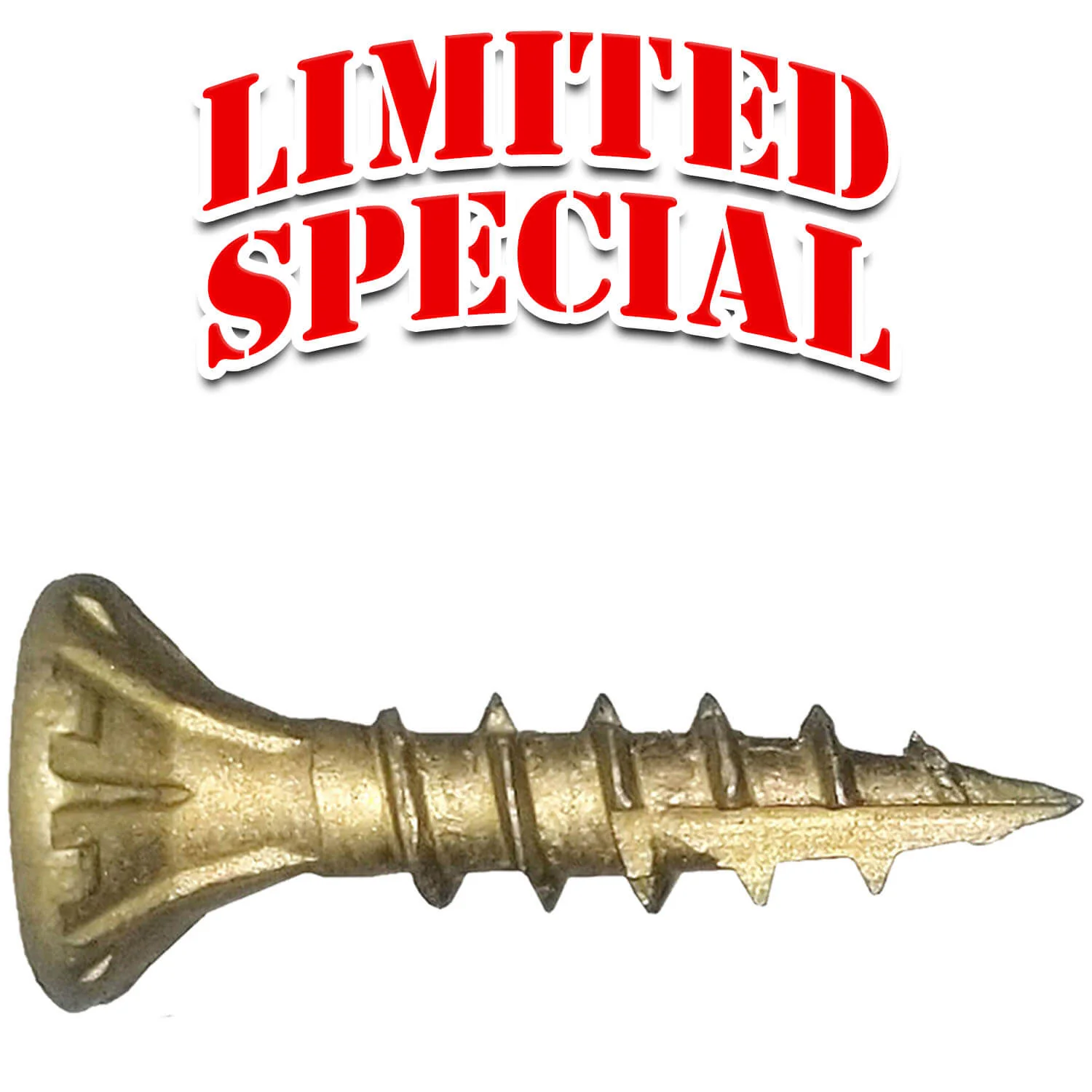 #8 x 3/4" Bronze Coated Multipurpose Wood Screw - Torx/Star Drive Flat Head - Exterior ACQ Compatible - 9 x 5 Pound Box Case ~17,145 Screws (OVERSTOCK) - Image 3