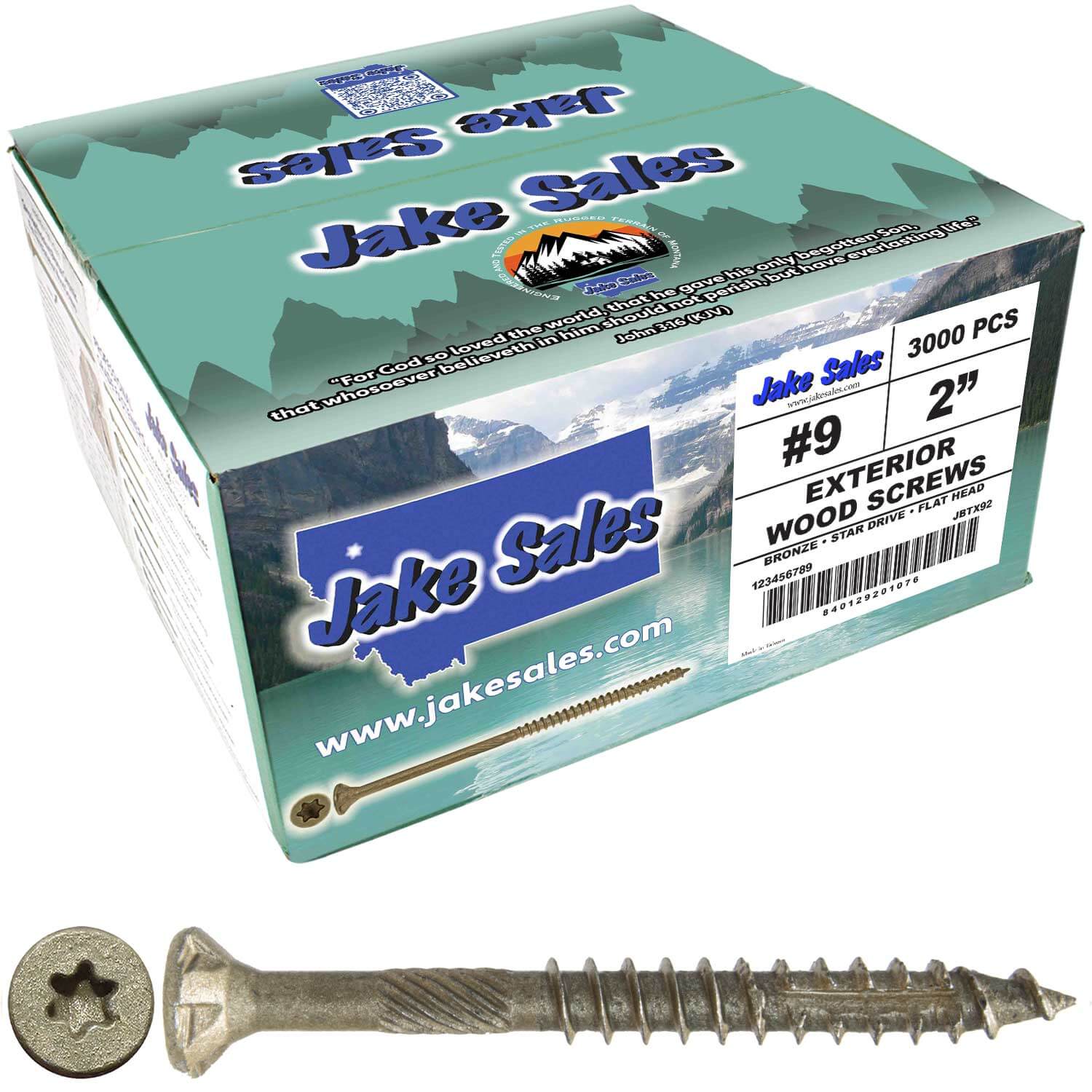 #9 x 1-1/2" - 3-1/8" Bronze Exterior Coated Wood Screw Torx/Star Drive Head - Multipurpose Exterior Coated Torx/Star Drive Wood Screws - Image 11