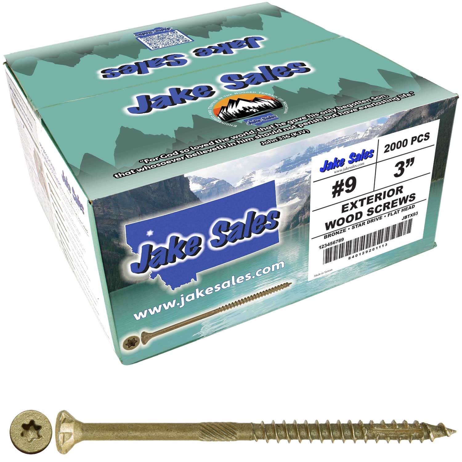 #9 x 1-1/2" - 3-1/8" Bronze Exterior Coated Wood Screw Torx/Star Drive Head - Multipurpose Exterior Coated Torx/Star Drive Wood Screws - Image 29