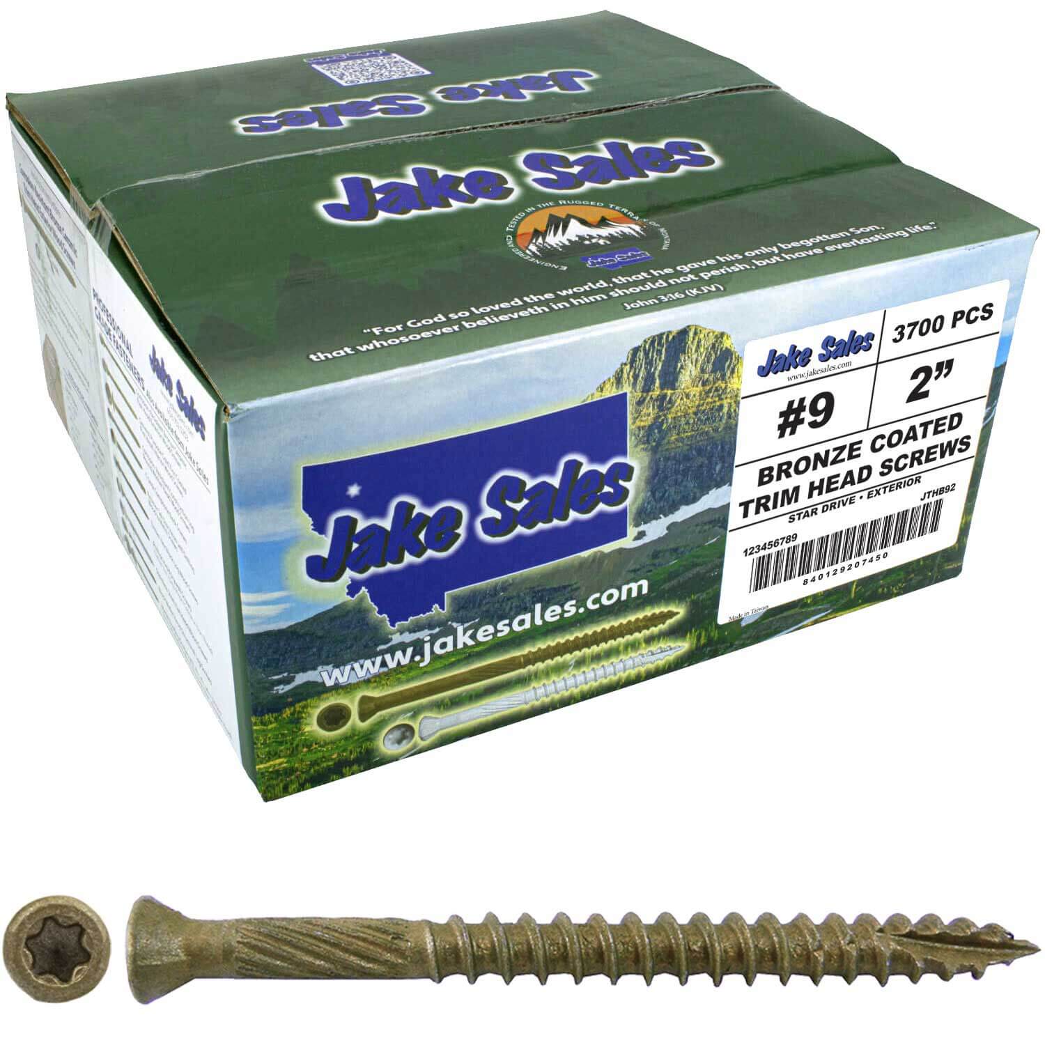 #9 Bronze Star Trim Head Wood Screw Torx/Star Drive Head - Multipurpose Exterior Coated Torx/Star Drive Wood Screws - Image 10