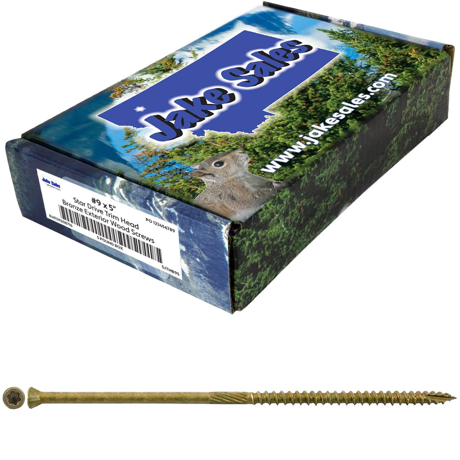 #9 Bronze Star Trim Head Wood Screw Torx/Star Drive Head - Multipurpose Exterior Coated Torx/Star Drive Wood Screws - Image 54