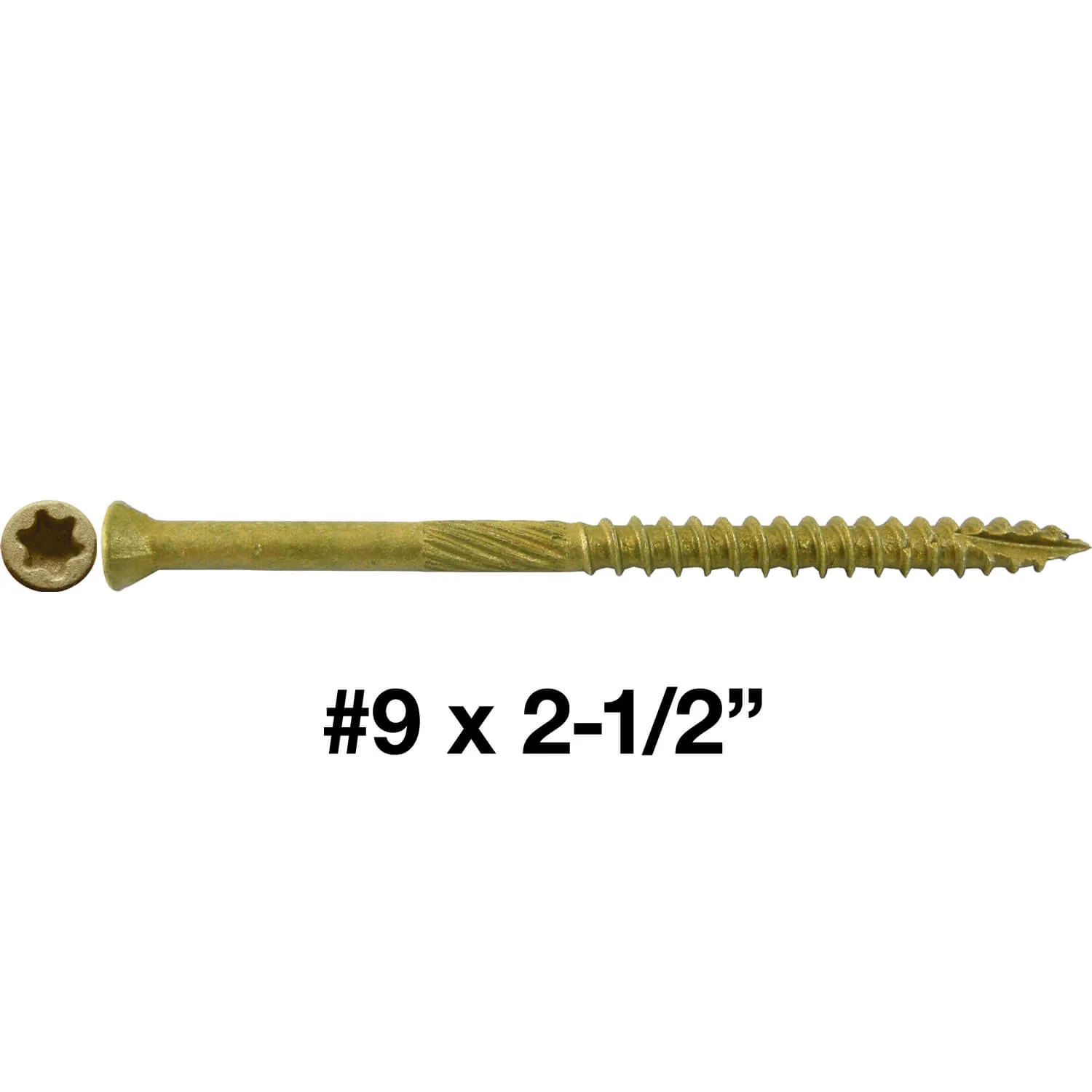 #9 Bronze Star Trim Head Wood Screw Torx/Star Drive Head - Multipurpose Exterior Coated Torx/Star Drive Wood Screws - Image 73