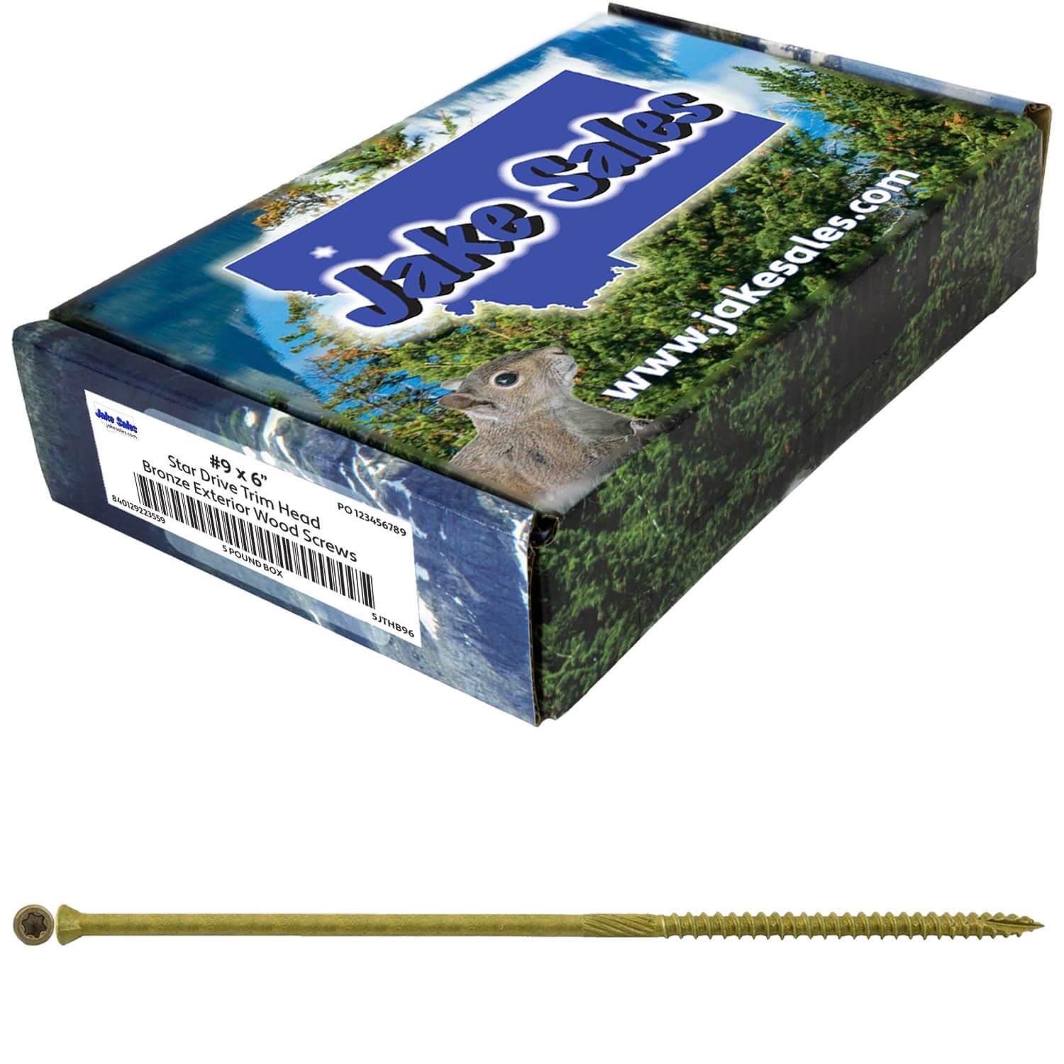 #9 Bronze Star Trim Head Wood Screw Torx/Star Drive Head - Multipurpose Exterior Coated Torx/Star Drive Wood Screws - Image 85