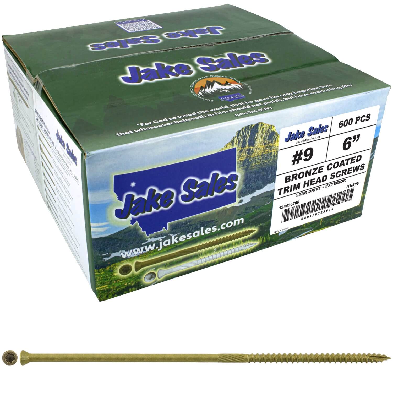 #9 Bronze Star Trim Head Wood Screw Torx/Star Drive Head - Multipurpose Exterior Coated Torx/Star Drive Wood Screws - Image 92