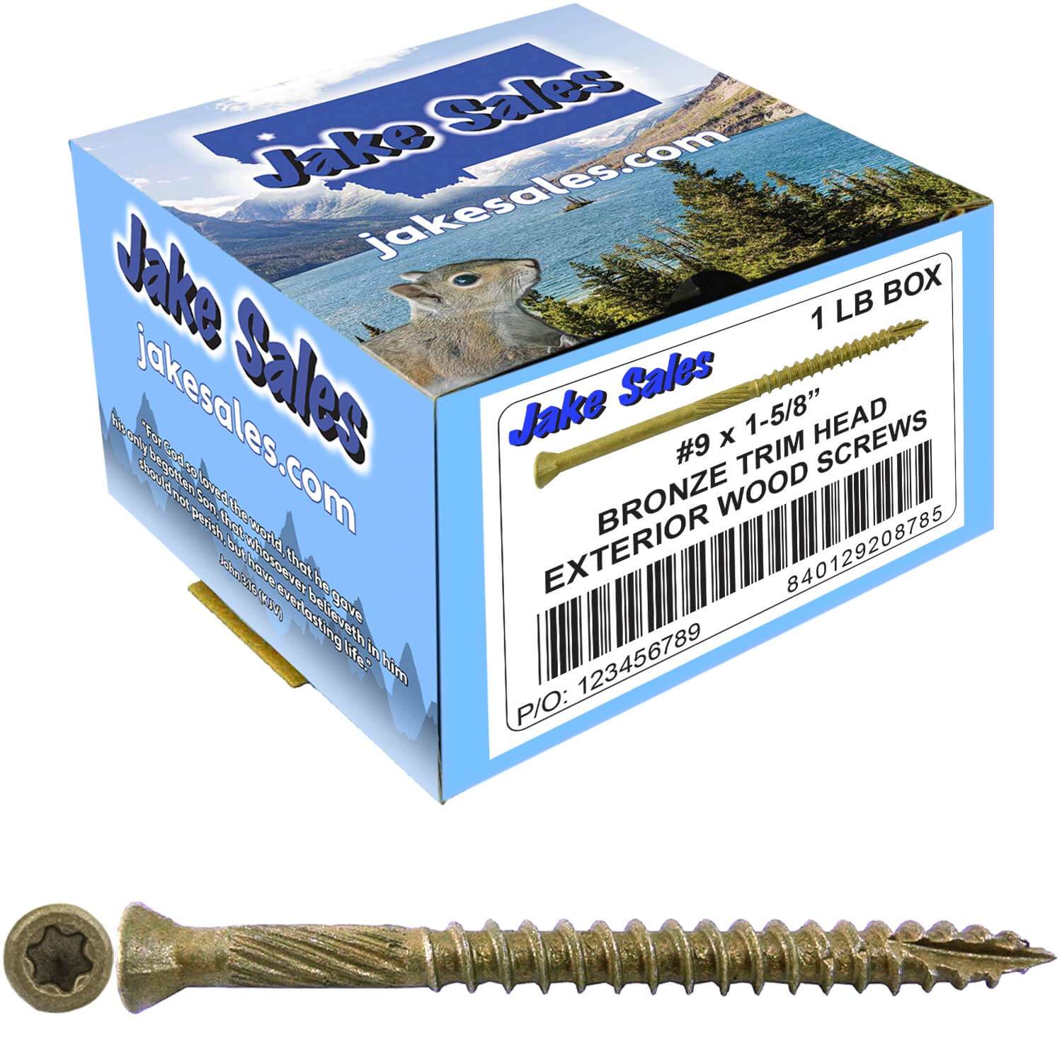 #9 Bronze Star Trim Head Wood Screw Torx/Star Drive Head - Multipurpose Exterior Coated Torx/Star Drive Wood Screws - Image 94