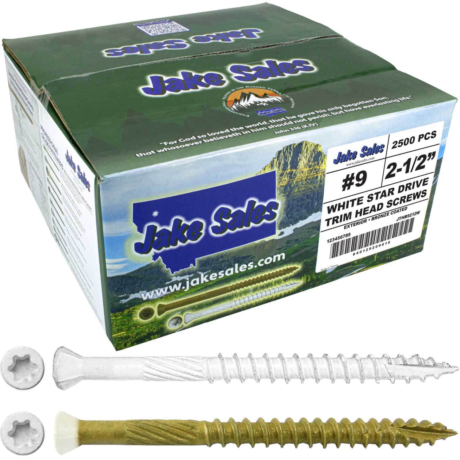 #9 Bronze Star WHITE TRIM HEAD Wood Screw Torx/Star Drive Head- Multipurpose Exterior Coated Torx/Star Drive Wood Screws - Image 30
