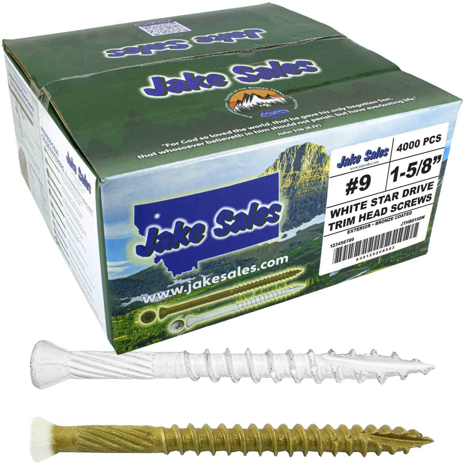 #9 Bronze Star WHITE TRIM HEAD Wood Screw Torx/Star Drive Head- Multipurpose Exterior Coated Torx/Star Drive Wood Screws - Image 46