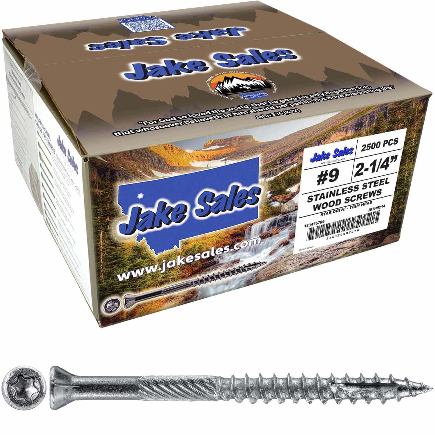 #9 Silver Star Stainless Steel TRIM HEAD Screw Torx/Star Head  - Stainless Steel TRIM HEAD Wood Screws - Image 14