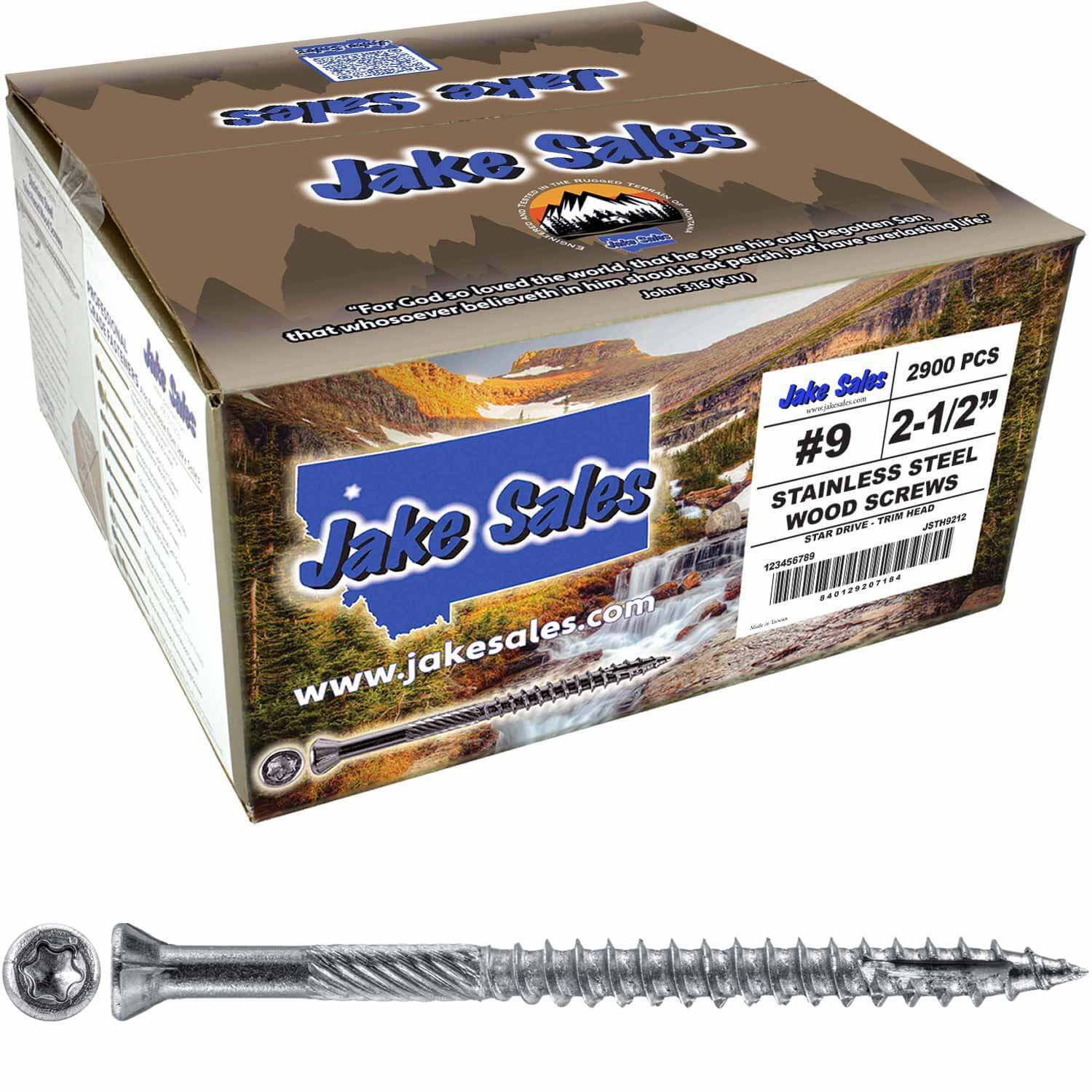 #9 Silver Star Stainless Steel TRIM HEAD Screw Torx/Star Head  - Stainless Steel TRIM HEAD Wood Screws - Image 23