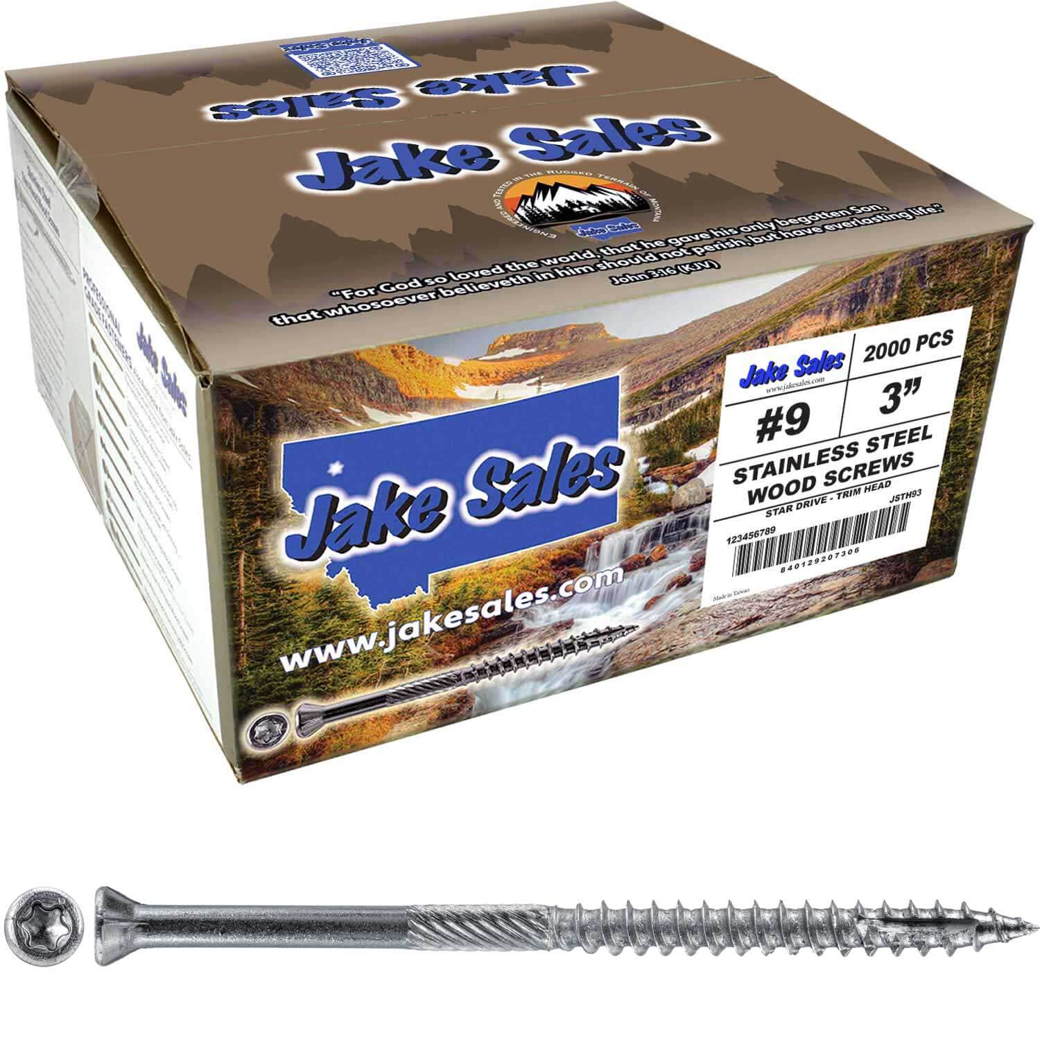 #9 Silver Star Stainless Steel TRIM HEAD Screw Torx/Star Head  - Stainless Steel TRIM HEAD Wood Screws - Image 24
