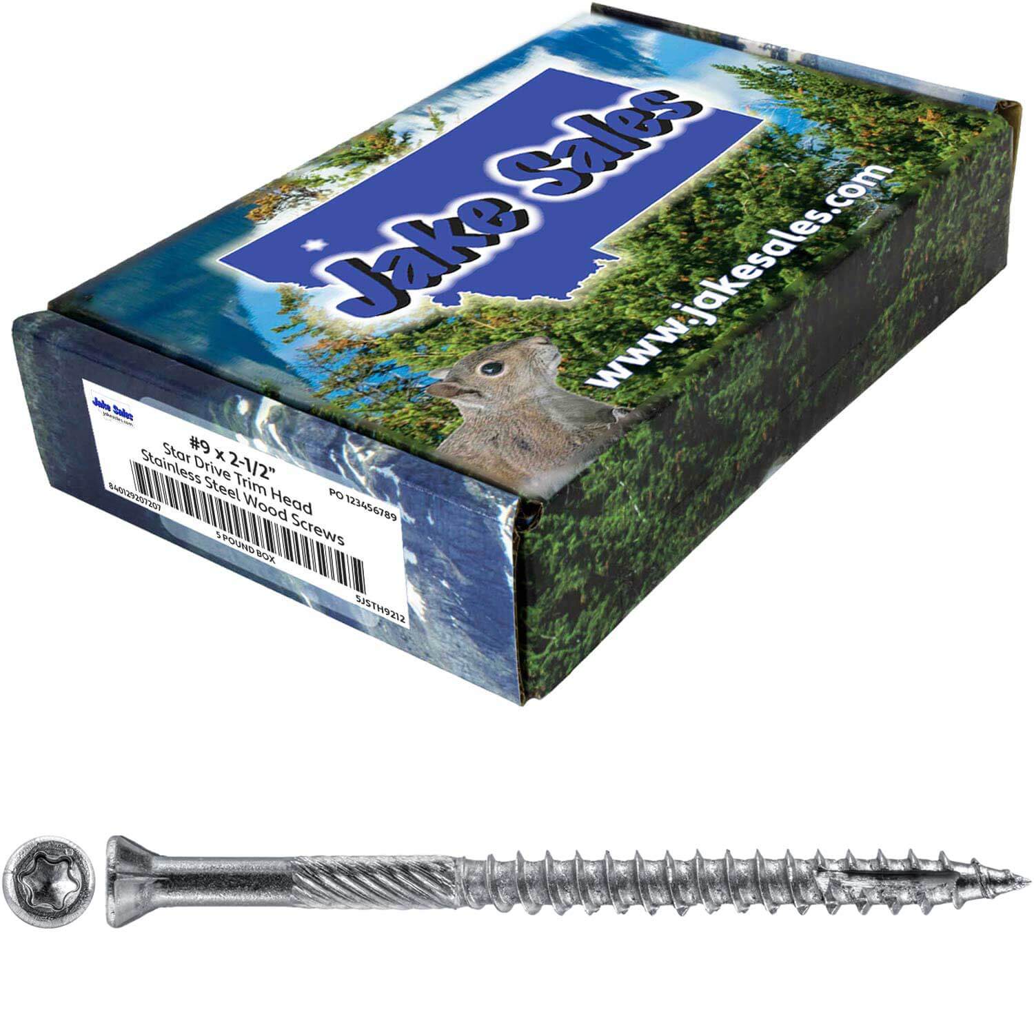 #9 Silver Star Stainless Steel TRIM HEAD Screw Torx/Star Head  - Stainless Steel TRIM HEAD Wood Screws - Image 37